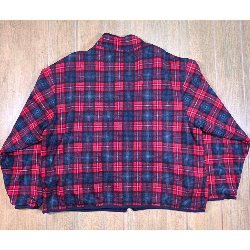 Vintage Liz&co reversible red plaid jacket. Size lg.