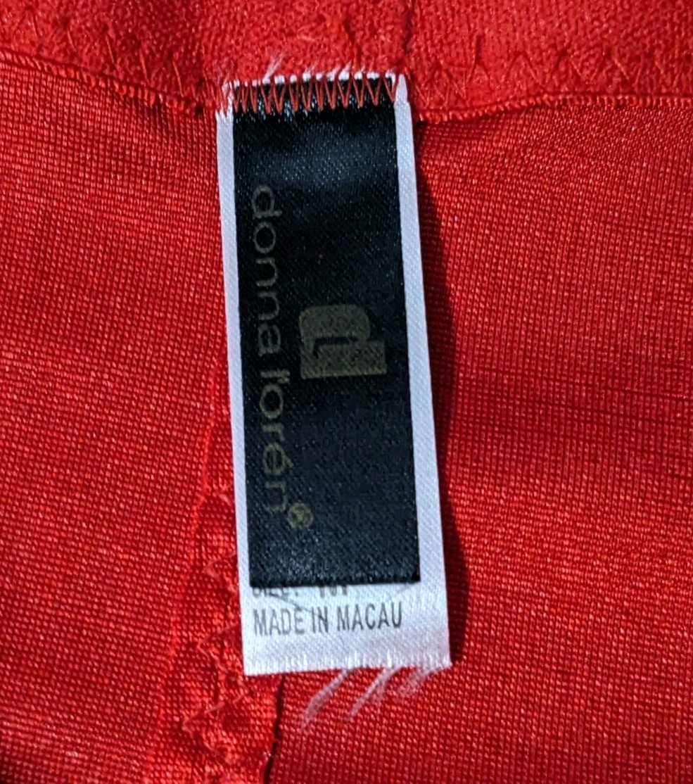 NWT Vtg Medium Red Brief Panties Silky Shiny High Cut Lace Shaping Donna Loren