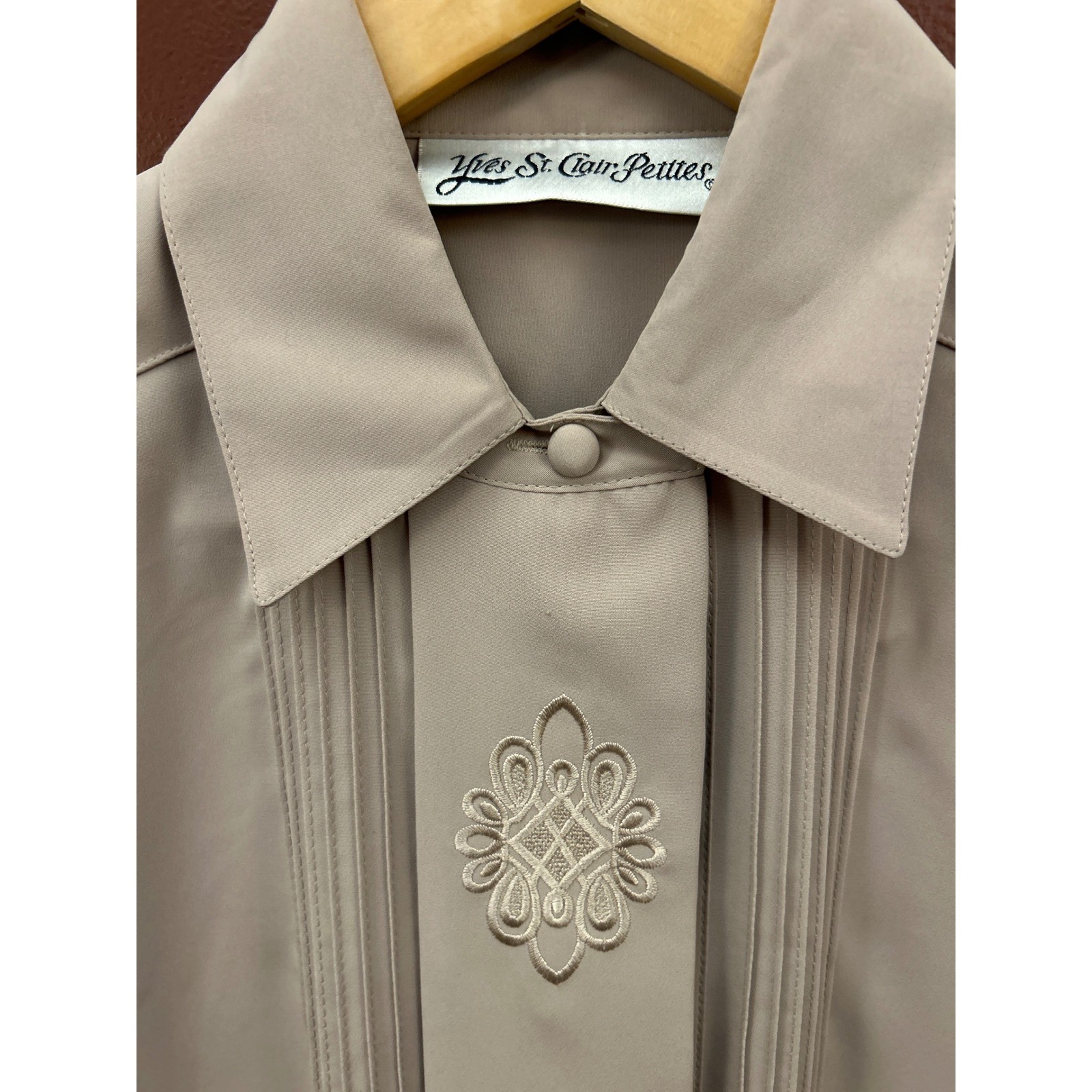 Vintage Yves St. Clair Blouse Dark Academia Librarian Minimalist 4P Victorian