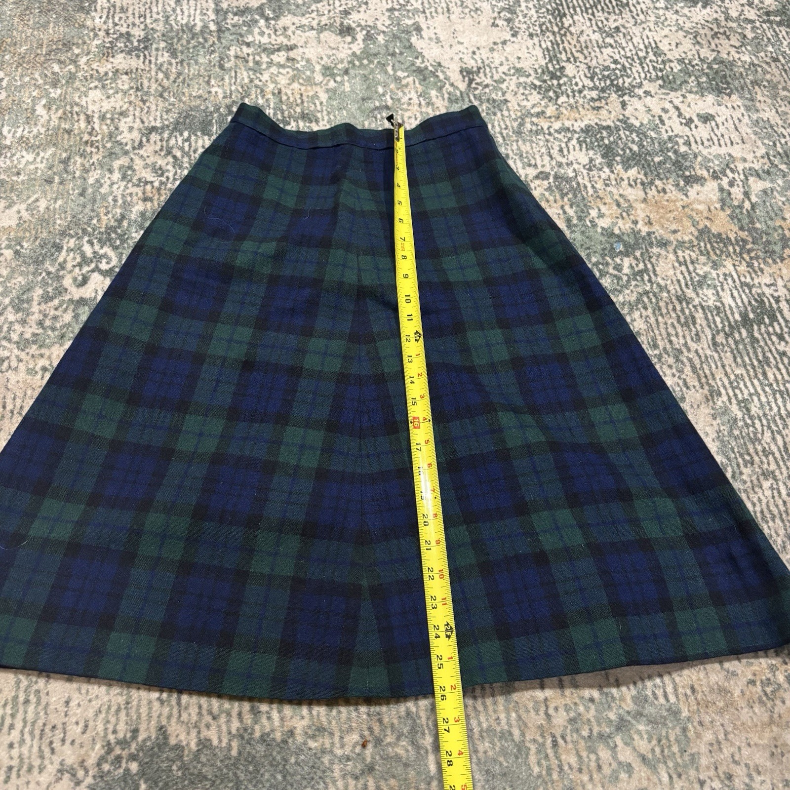 vintage wool plaid skirt Tartan Unbranded