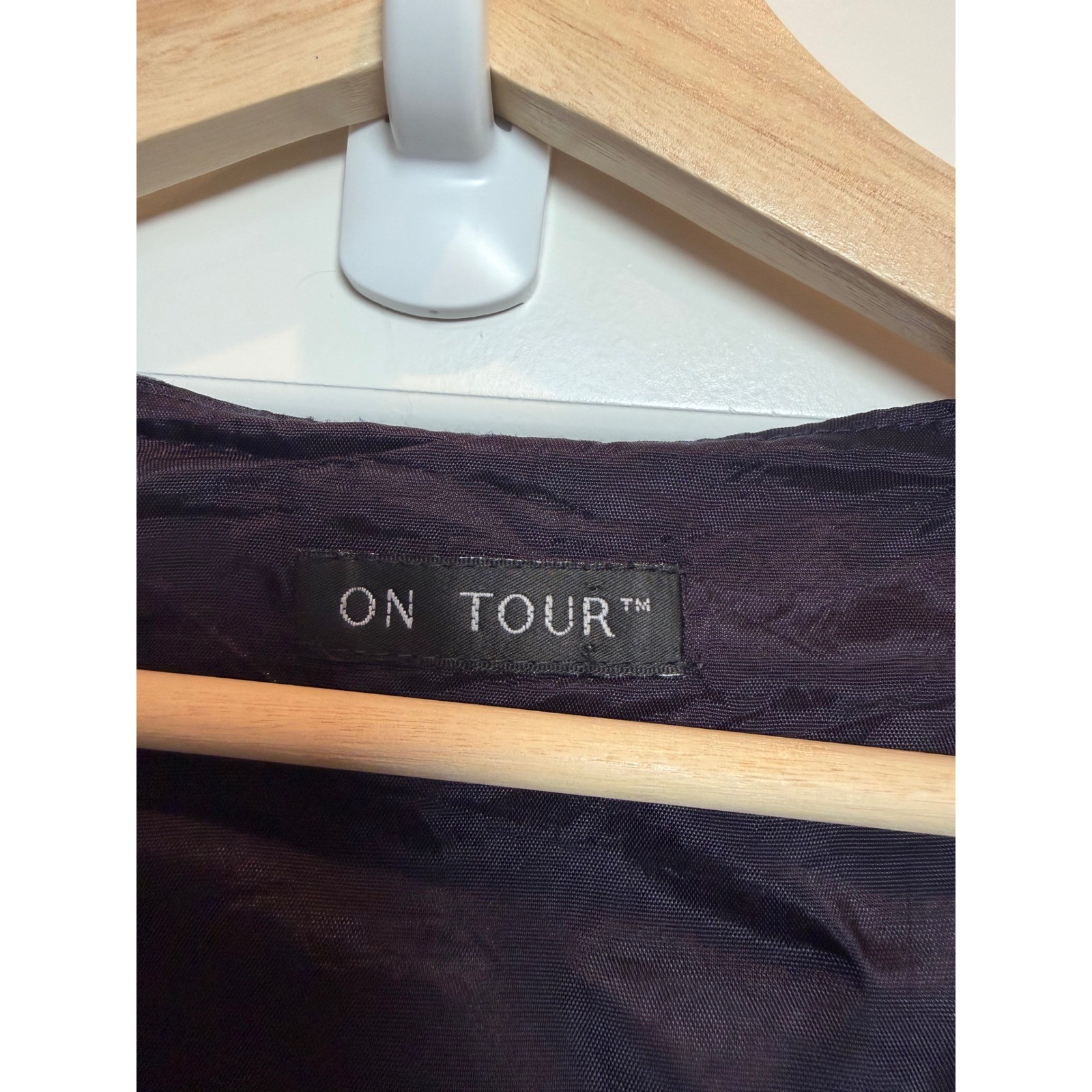 On Tour Vintage Cat Lover Novelty Print Vest Blue Cotton Button Front Large USA