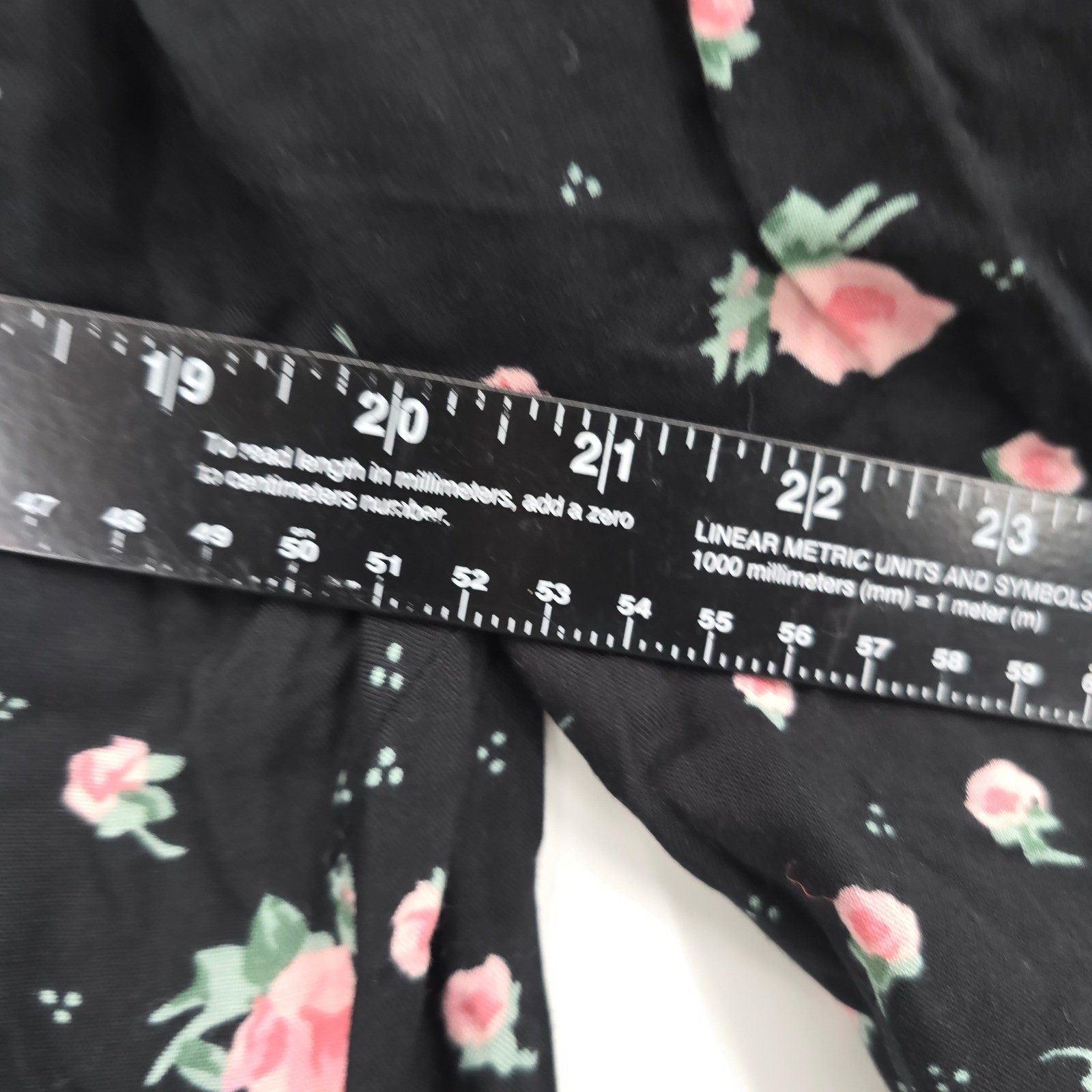 Vintage Damon Dress Floral Blouse Long Sleeve Top Size 16 Made USA Cottage