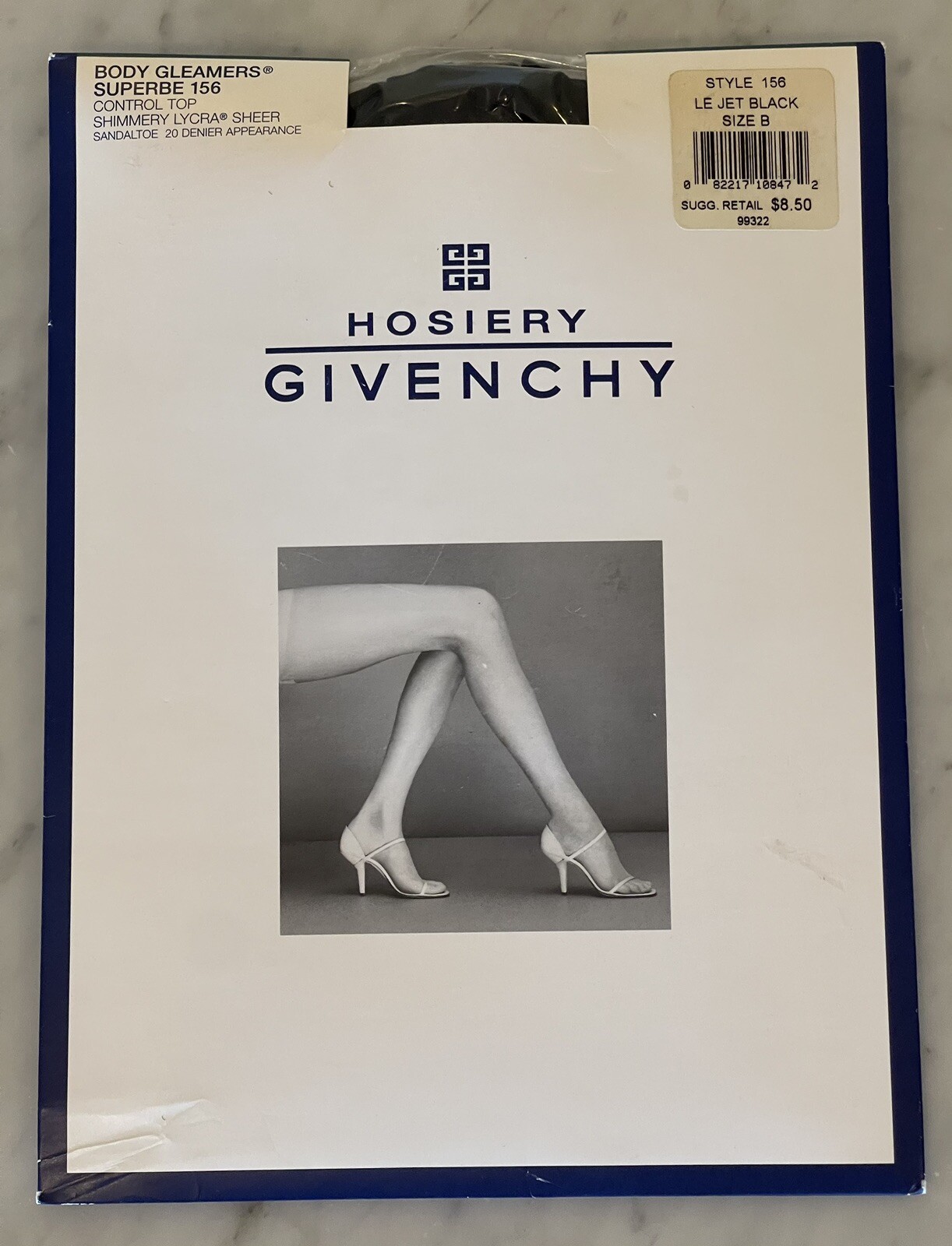 Vintage Givenchy Body Gleamers Le Jet Black Size B Control Top Sandalfoot