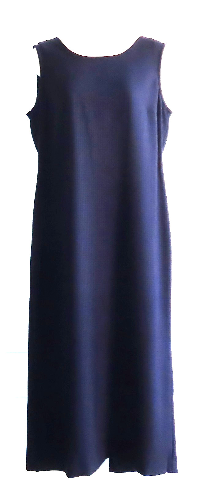 Vtg Miss Dorby 2-Pc Dress Suit Short-Sleeve Jacket & Sheath Maxi Dress, Navy 10P