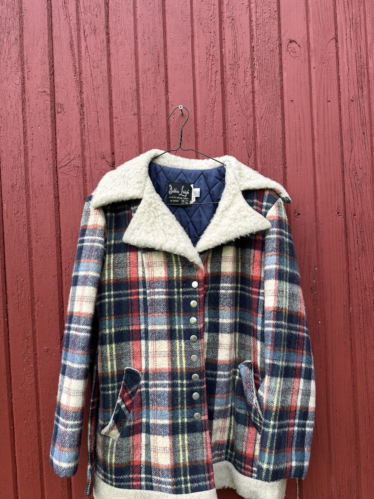 Vintage Debbie Leigh Plaid Button Up Jacket Size 13/14