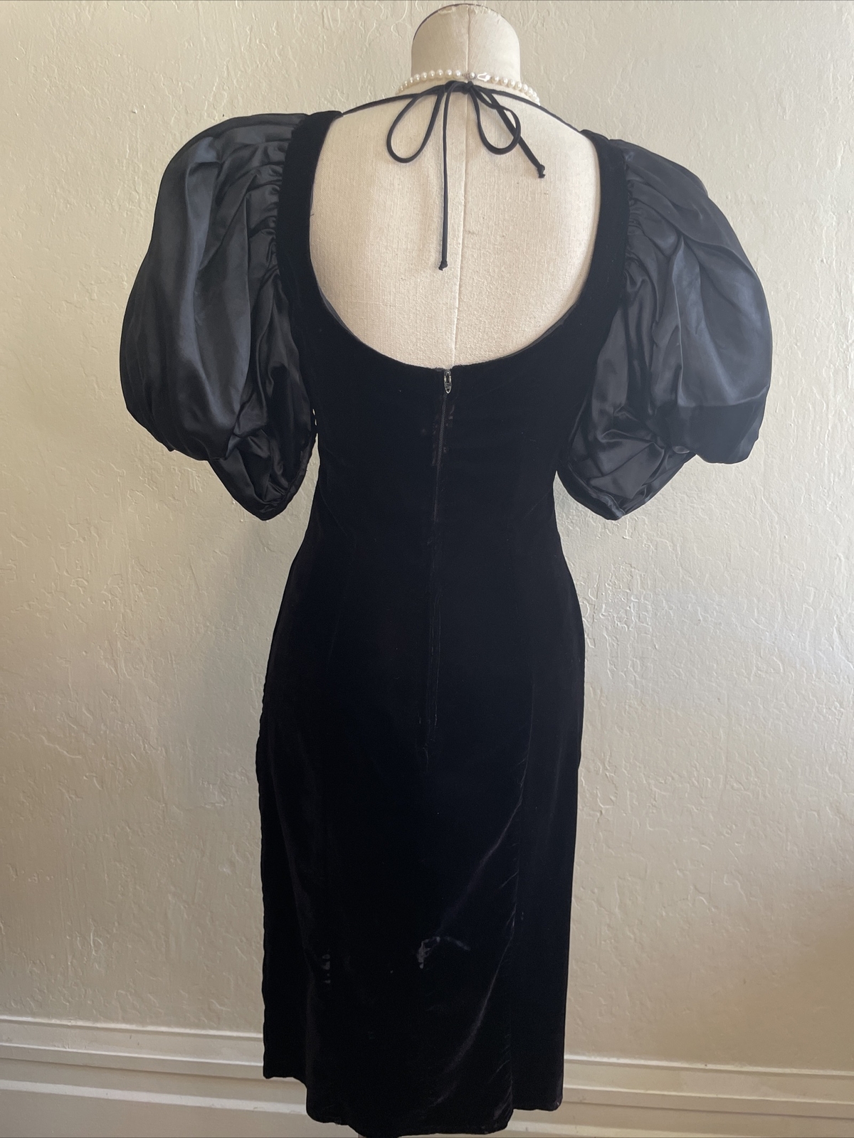 1980’s David Howard Climax Karen Okada Bodycon Velvet Dress