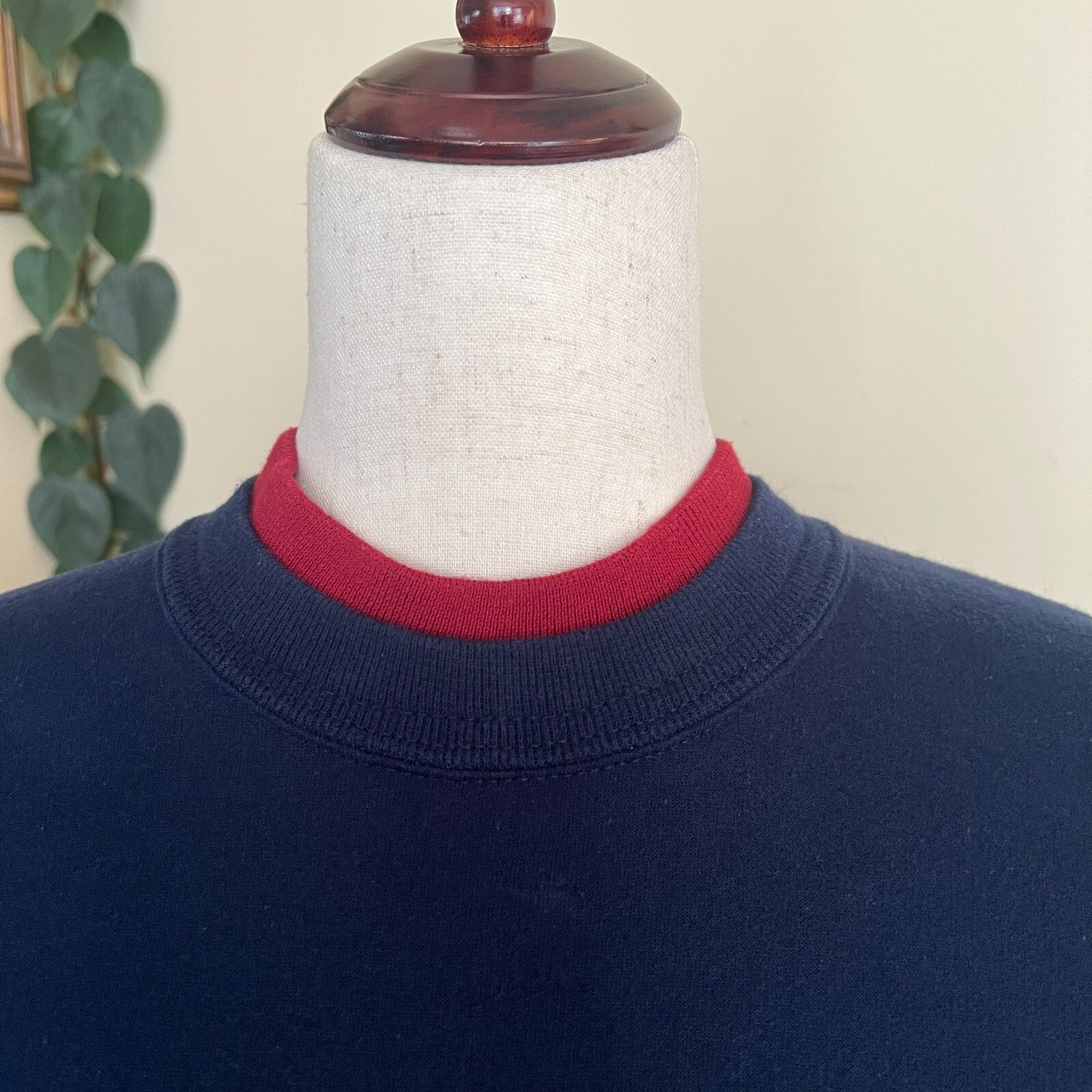 Top Stitch by Morning Sun Navy Blue Christmas Cat Sweatshirt sz XL Grannycore