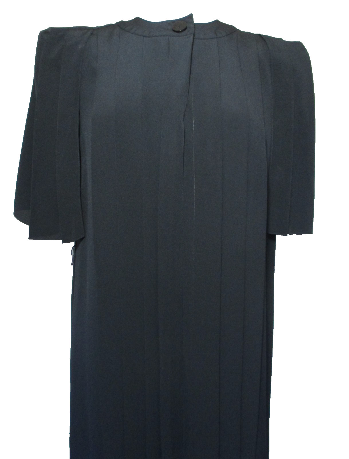 Vintage Pierre Cardin Black Dress Size 10 Women Butterfly Sleeves Pleated