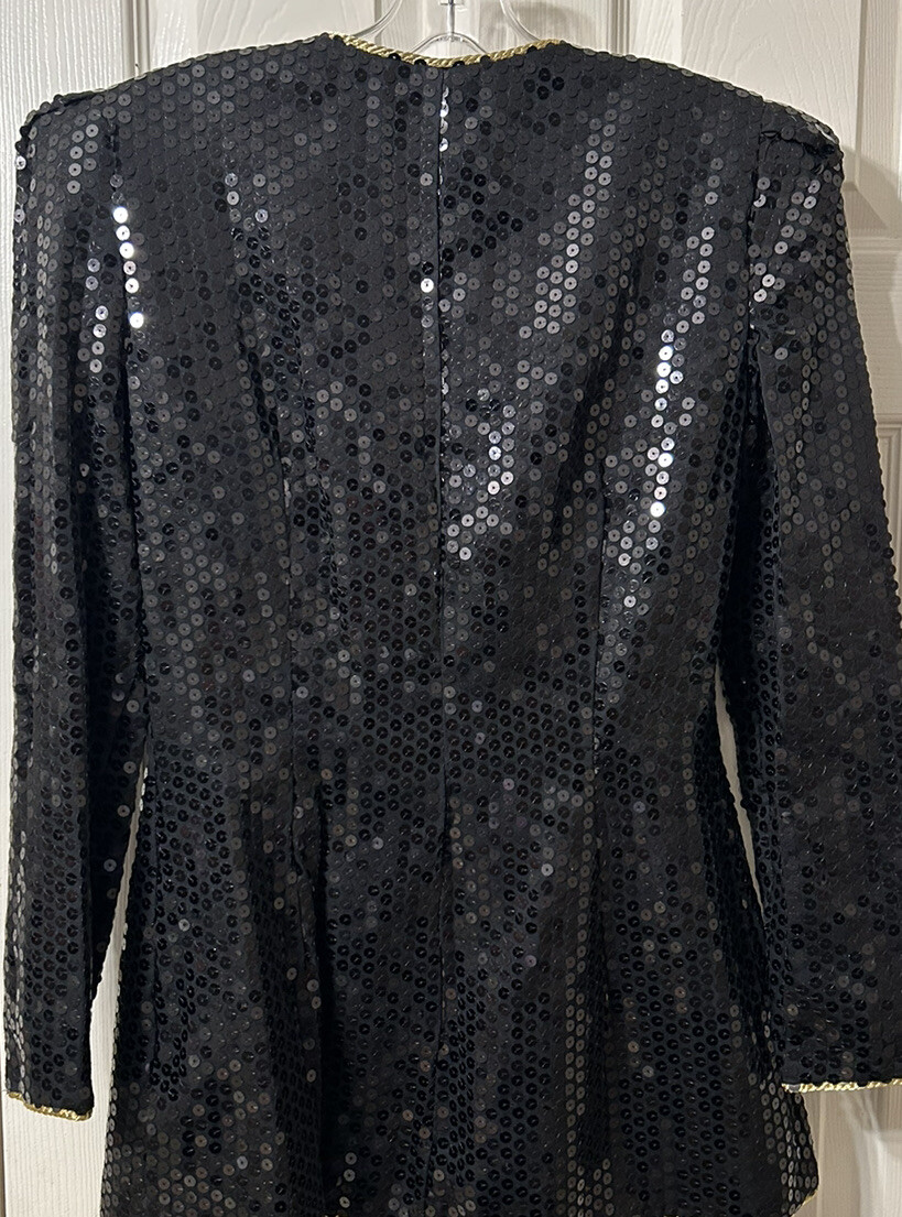 Morton Myles For The Warrens Sequined Jacket Vintage Size 6