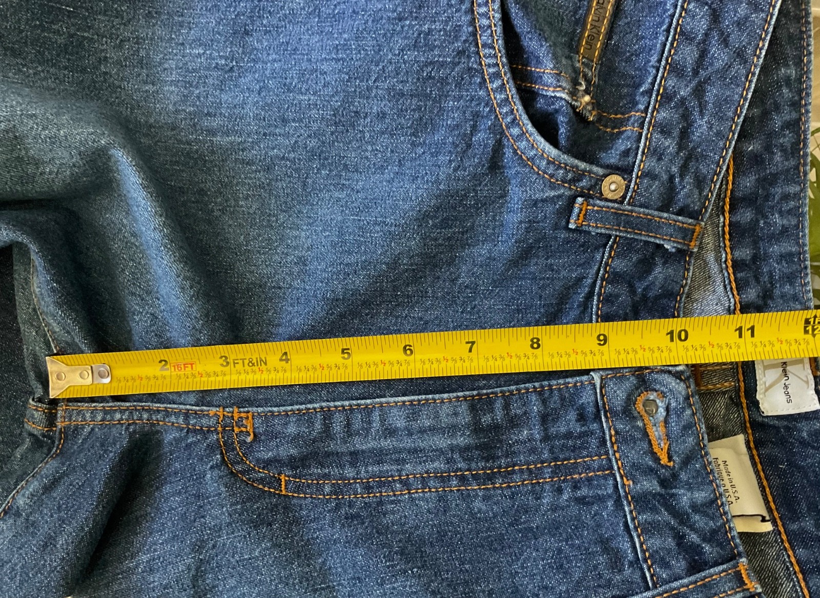 Calvin Klein CK Jeans Size 11 RARE Vintage USA made 100% Cotton Denim UnWorn