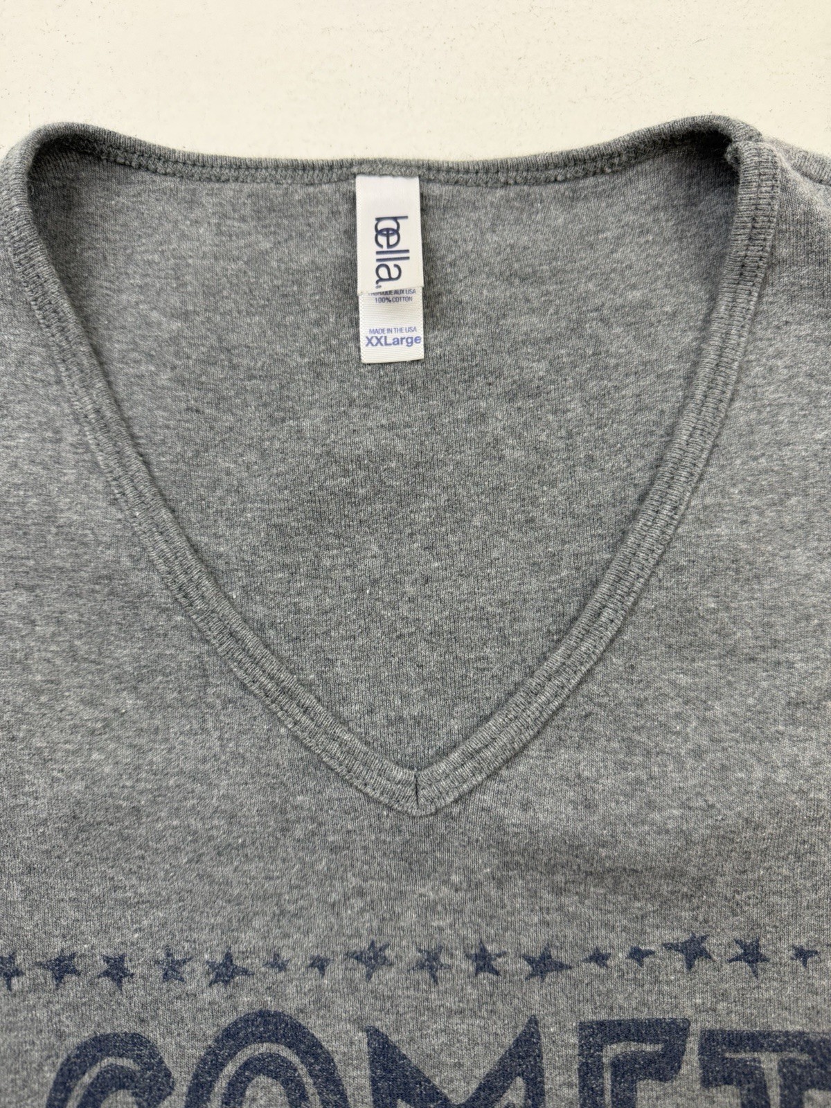Vtg Y2K Comet Top Sz 2XL Cafe Restaurant Coffee Shop Milwaukee WI Gray V-neck