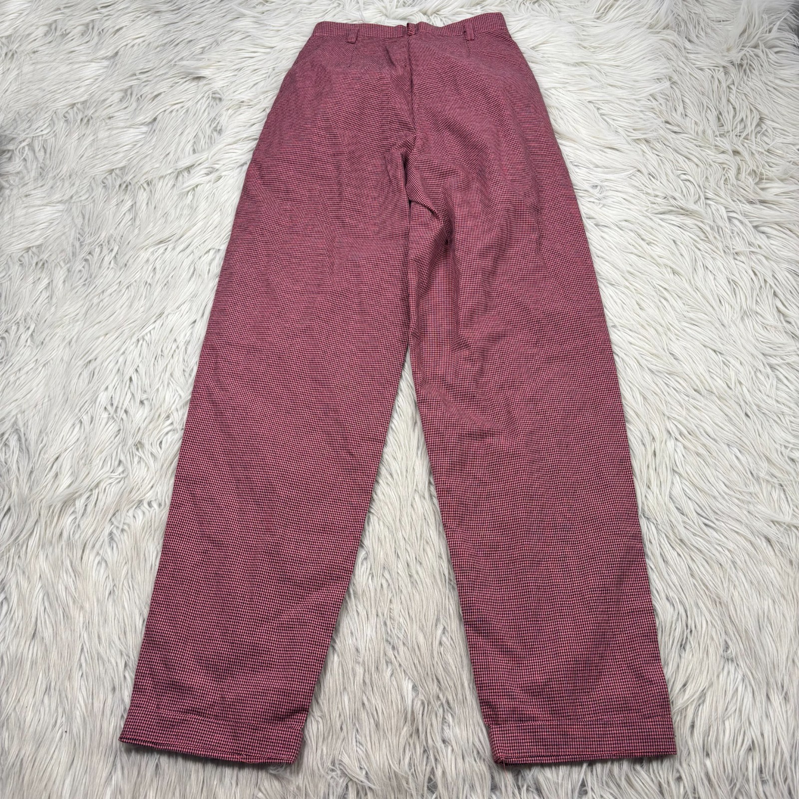 Vintage 80’s 90’s Notorious Women’s 0 Pink Black Gingham Tapered Leg Pants