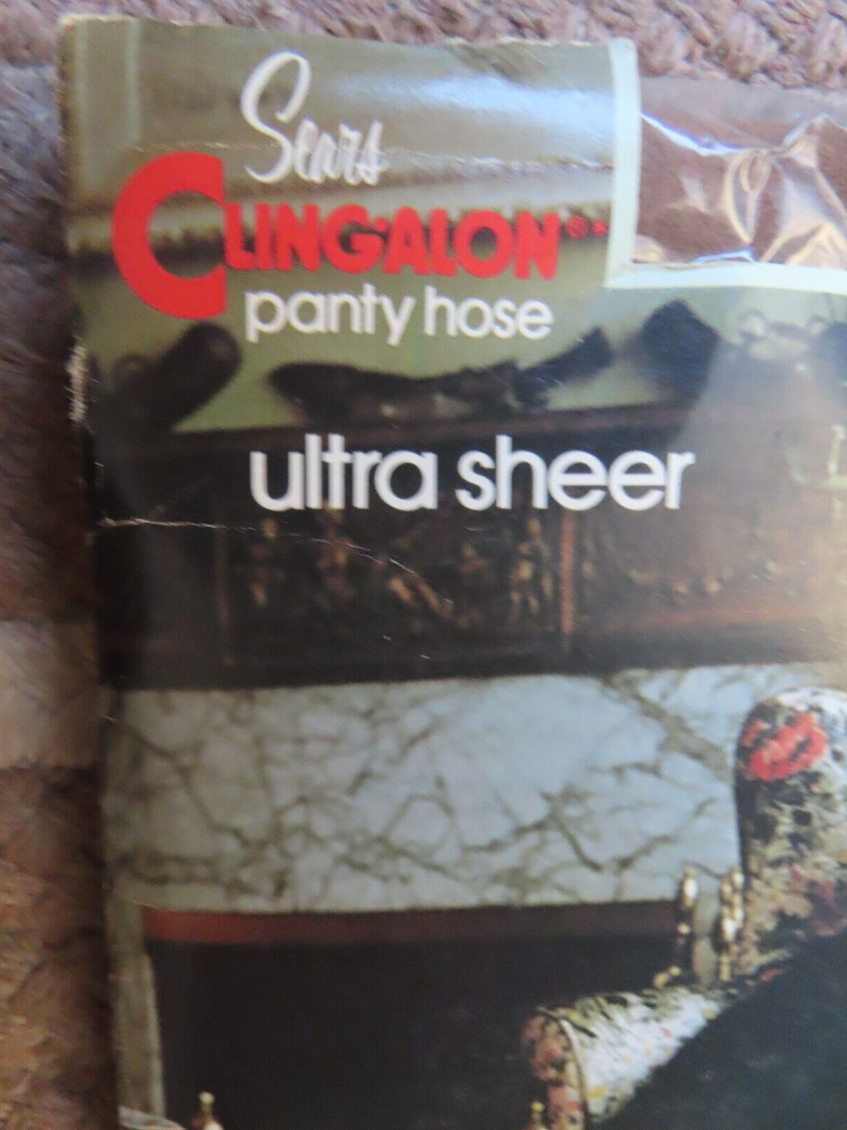 Lot 2 -New Vintage Sears Cling-Alon Ultra Sheer Stockings Sandstone Tall NOS