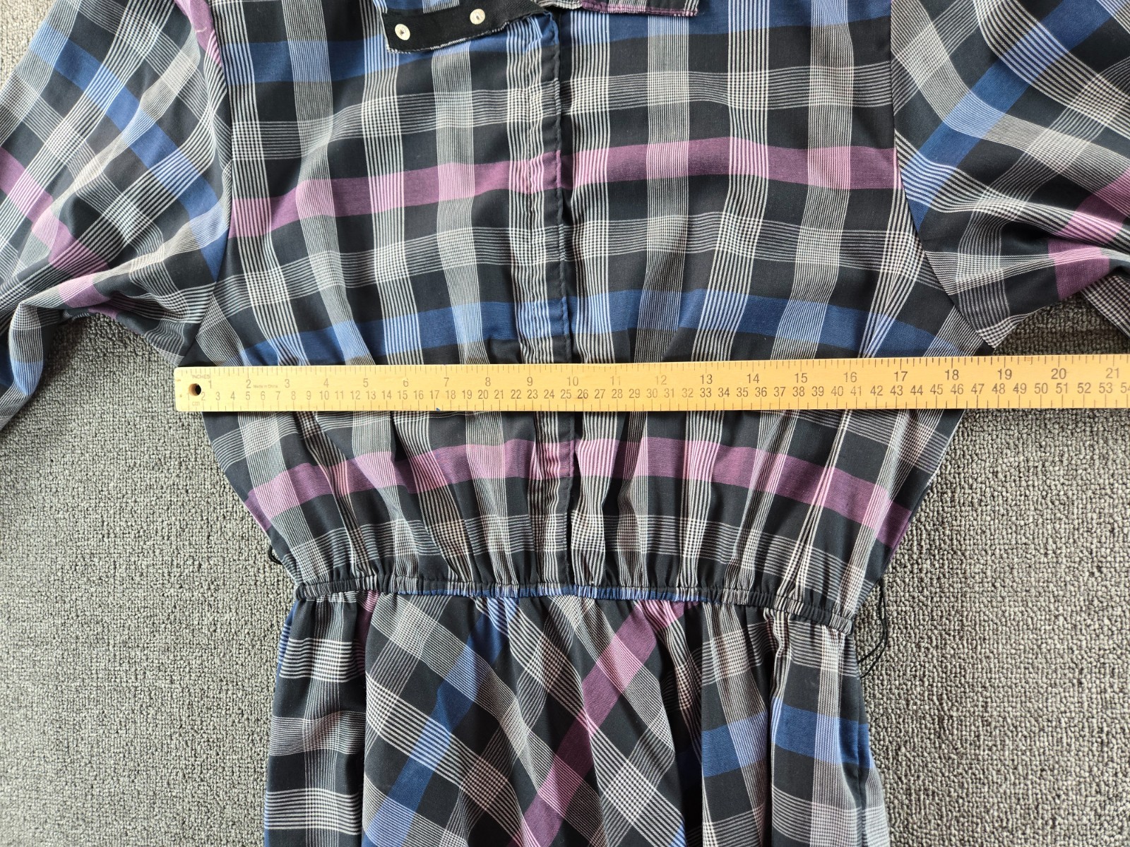 Alison Peters Plaid Swing Dress Size 14 Vintage Tartan Plaid