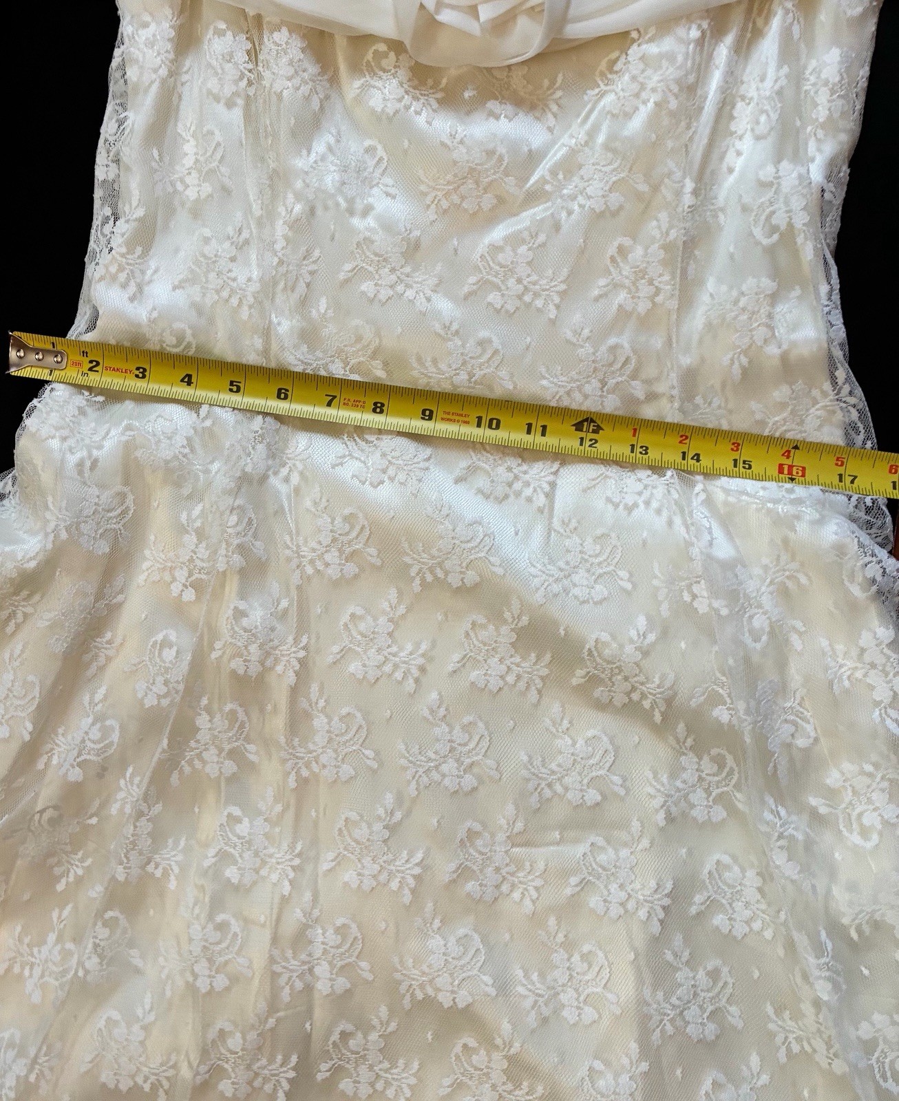 Vintage Scott McClintock Formal Wedding Dress Off Shoulder Lace Sz 12