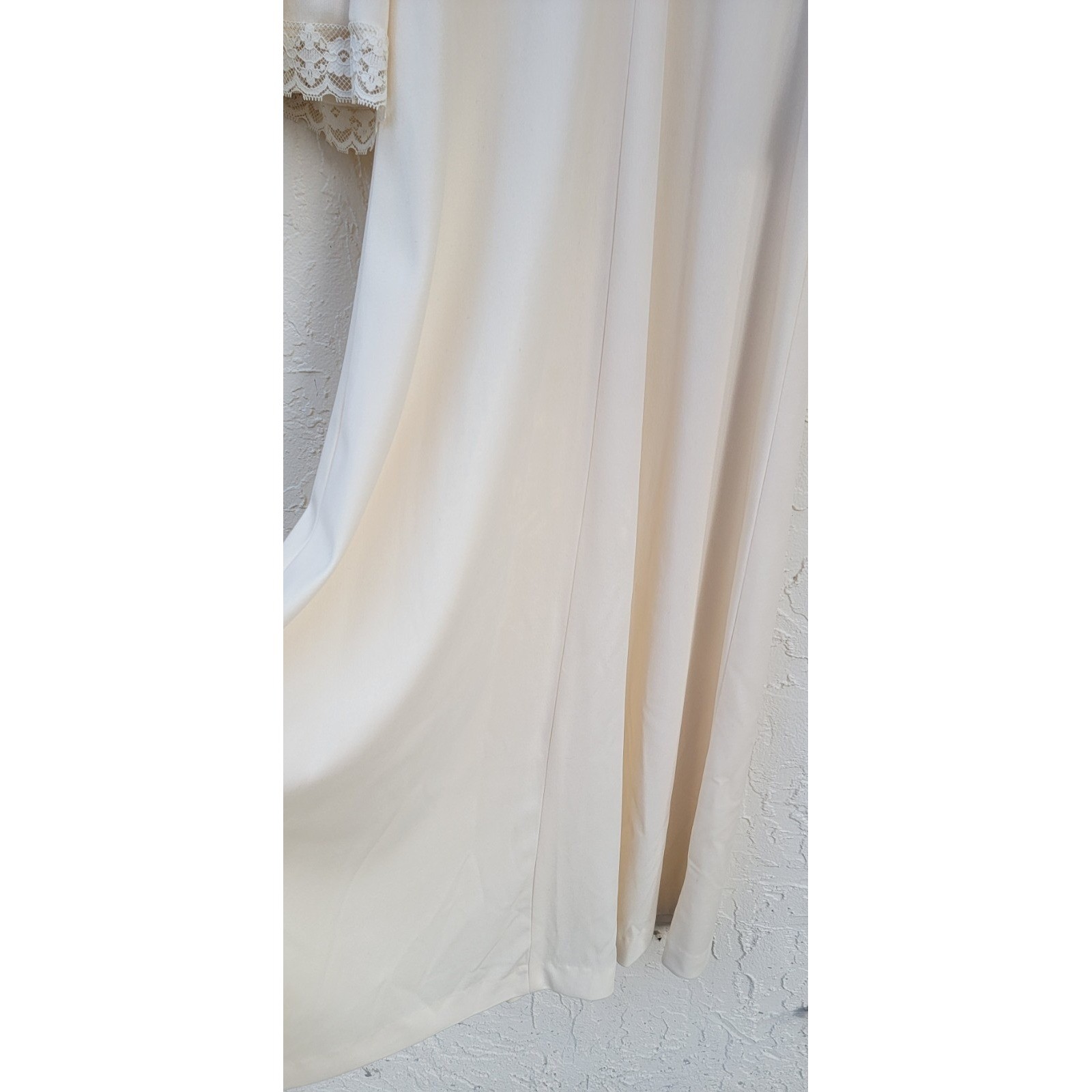 Act I New York Maxi Dress Women S Cream Vintage 70s Lace Bell Sleeve Prairie