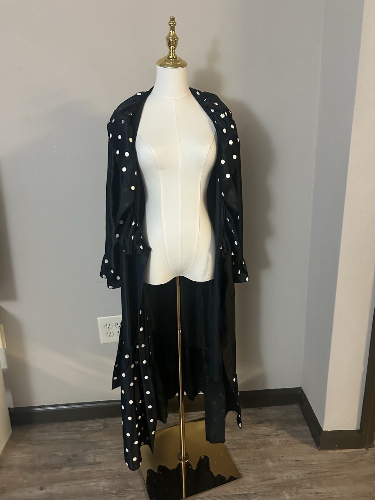 80’s joan collin’s dress and robe set