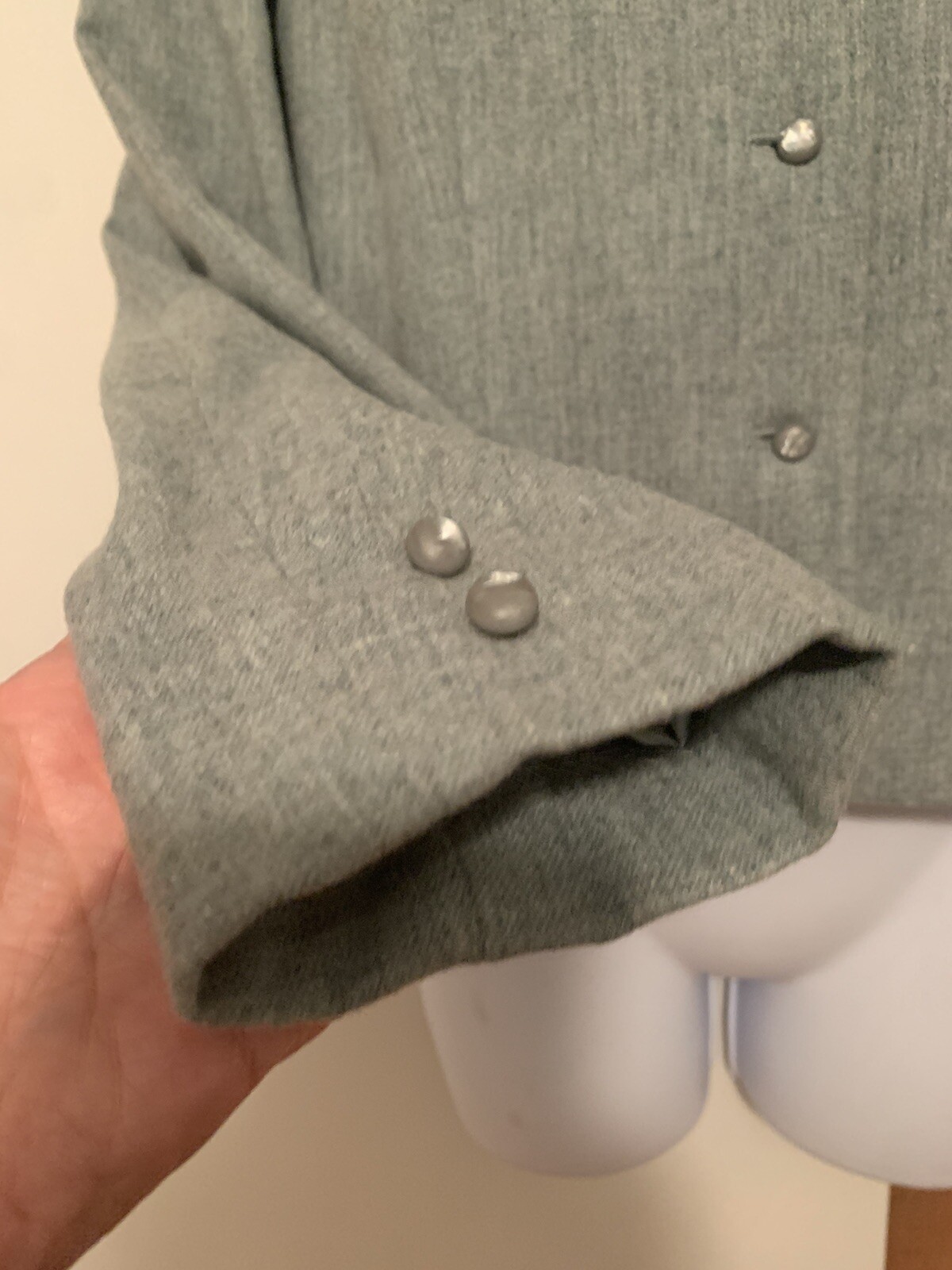 Vintage Pendleton Jacket Blazer 100% Virgin Wool Light Green Buttons 12/M