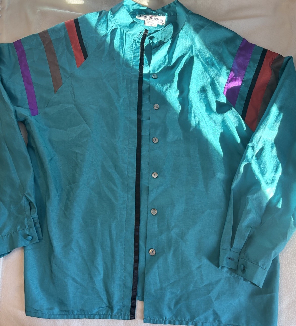 VTG Women’s Pant set Teal. Patchington Pants And Top. Sz 10. Clearwater FL. USA