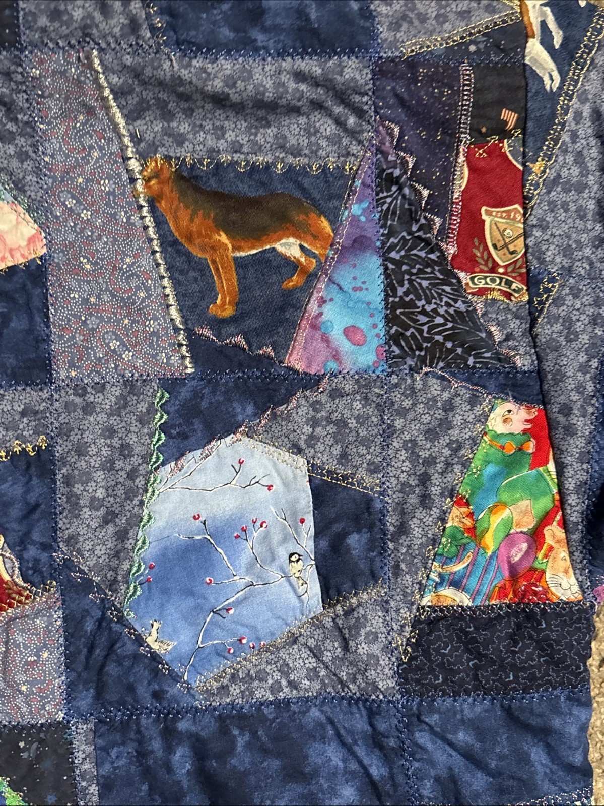 Vintage patchwork quilted coat, Bohemian/Crazy Quilt Style Pre-owned M/L? Women