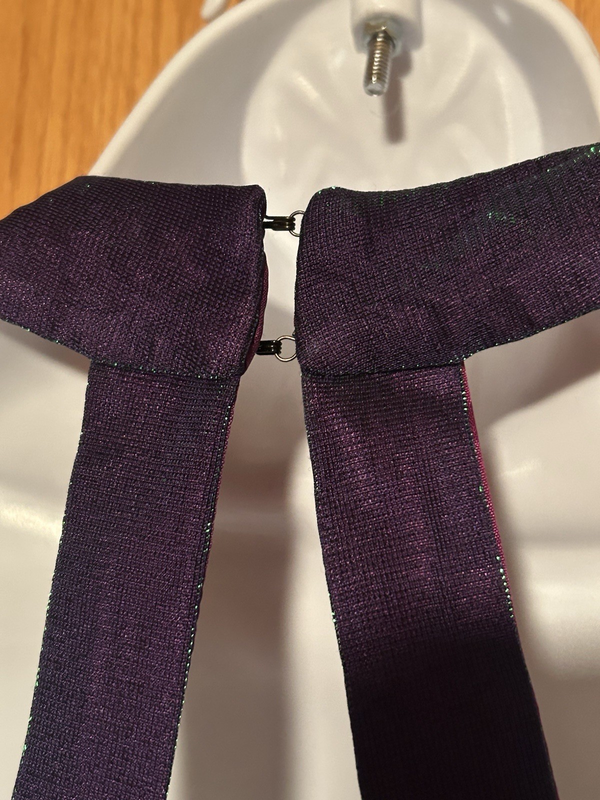 Vintage Y2K Iridescent Purple And Green Metallic Maurice’s Halter Formal Dress