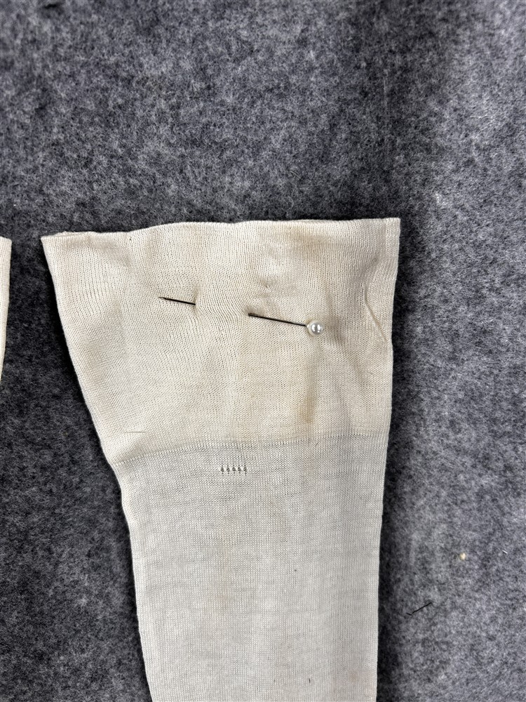 antique stockings women’s long white small 19thc original