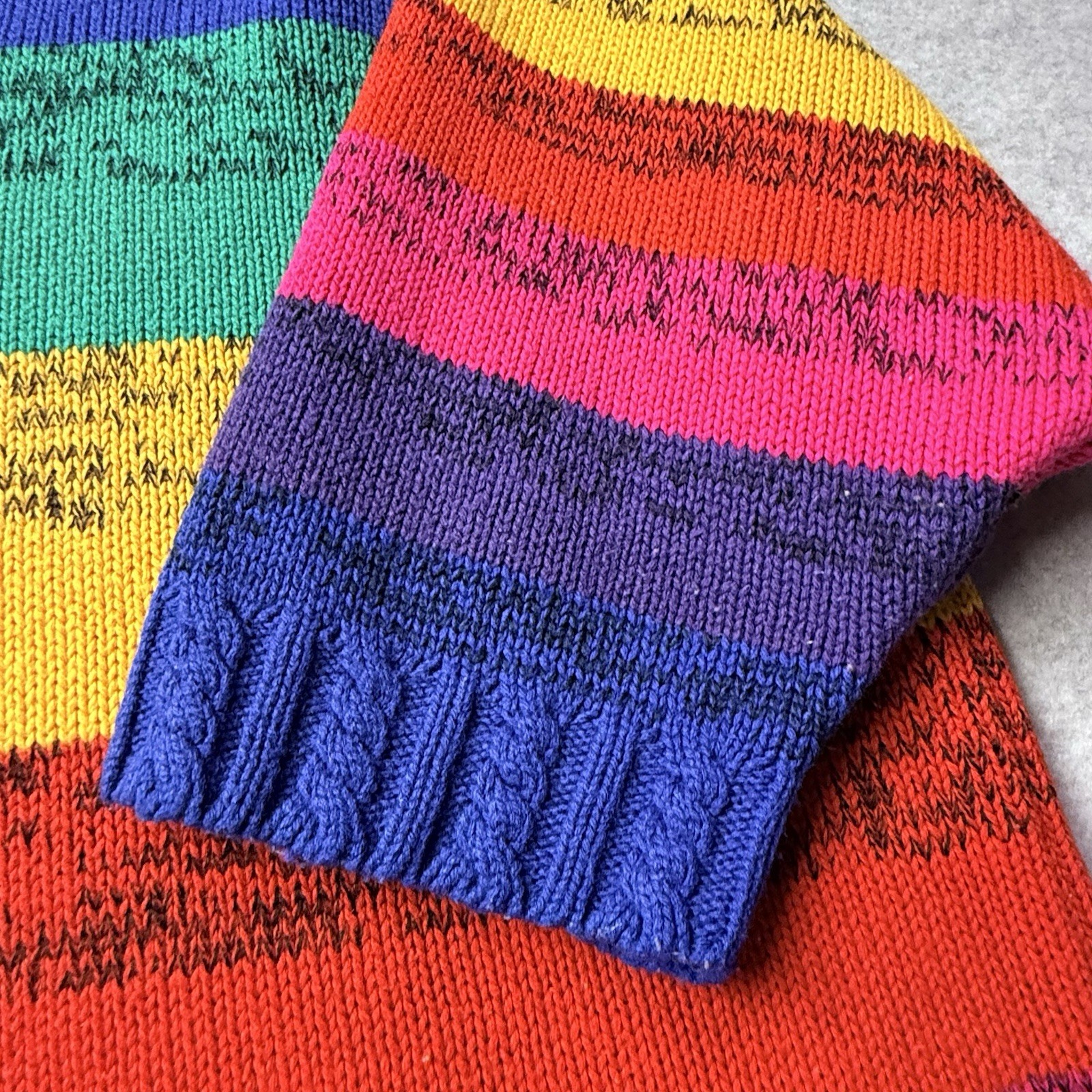 Vintage Venezia Sportswear Multicolor Rainbow SS Sweater Oversized One Size