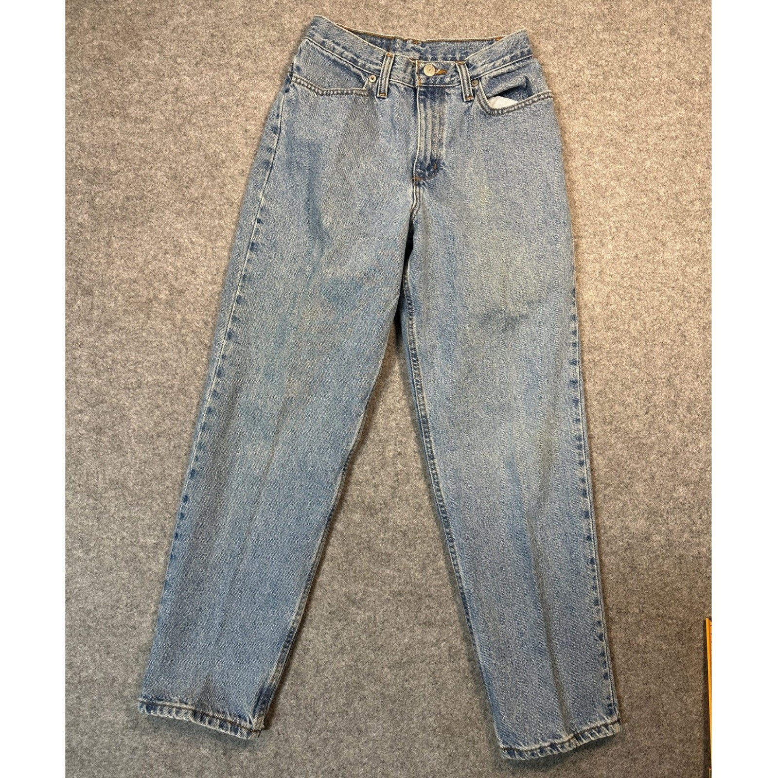 Faded Glory High Rise Tapered Jeans 6 Pet Light Wash 100% Cotton Vintage