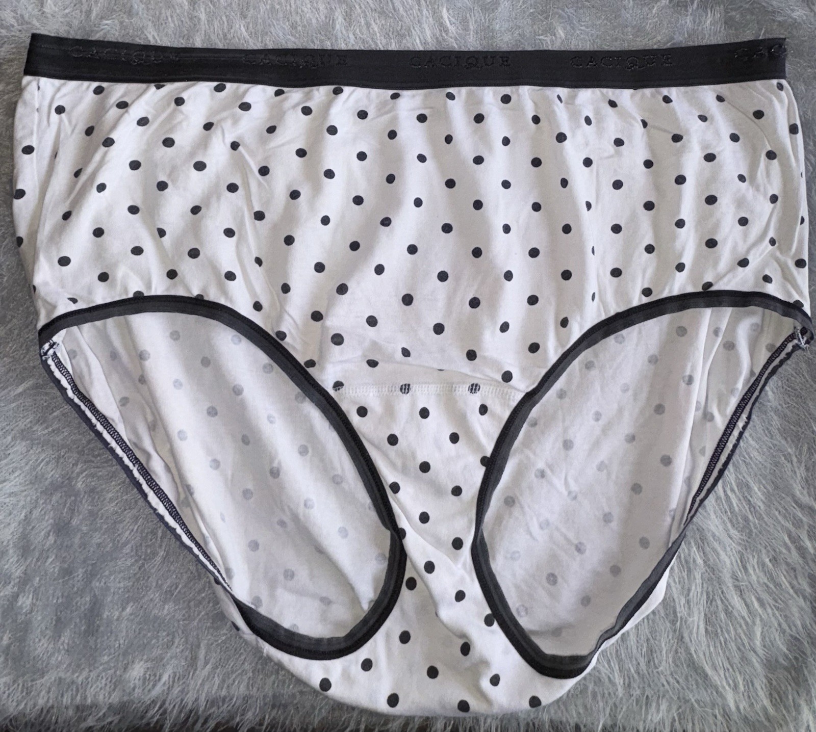 Cacique 18 20 Polka Dot High Waist Cotton Bikini Panty Underwear