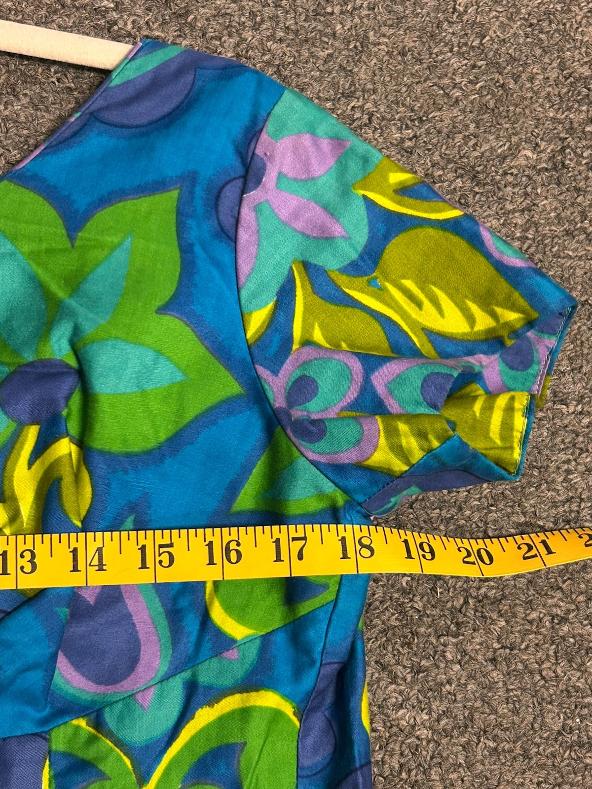 Vintage Sydney Honolulu Hawaiian Dress Bright Florals Zip Up Back Tiki