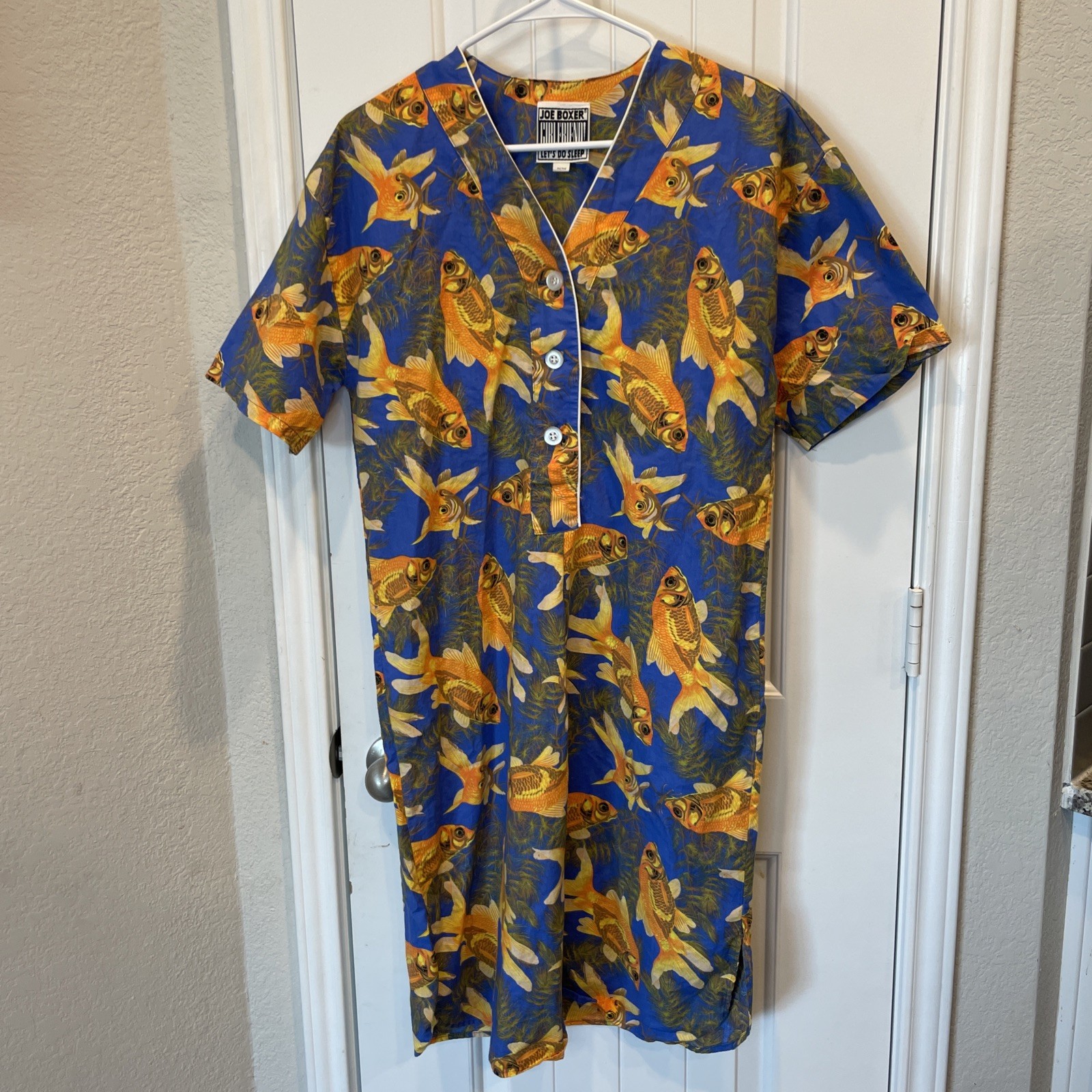 VTG 90s Joe Boxer Girlfriend Women’s Petite Small Sleep Shirt Nightgown Goldfish