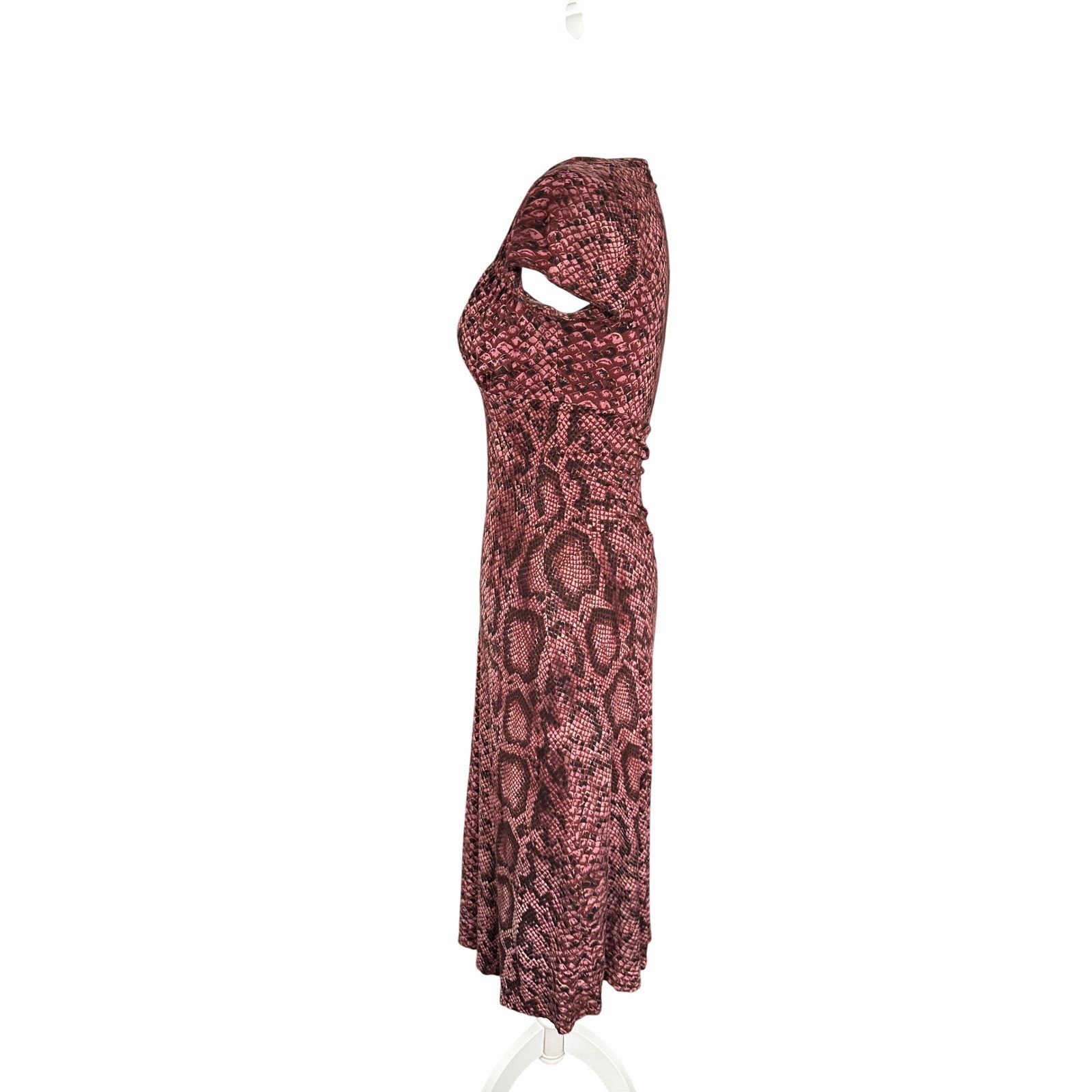 Betsey Johnson Vintage Dress S Snake Print Sweetheart Midi Y2K 90’s Grunge