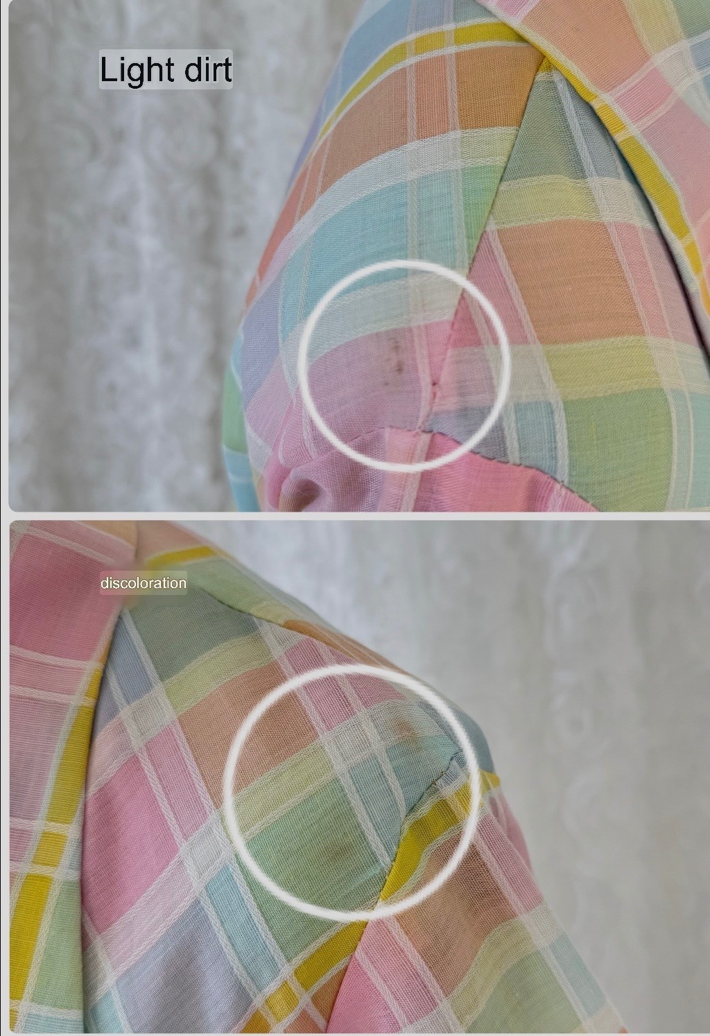 Vintage 70s Style Pastel Plaid Shirt Dress Made in USA Cottagecore