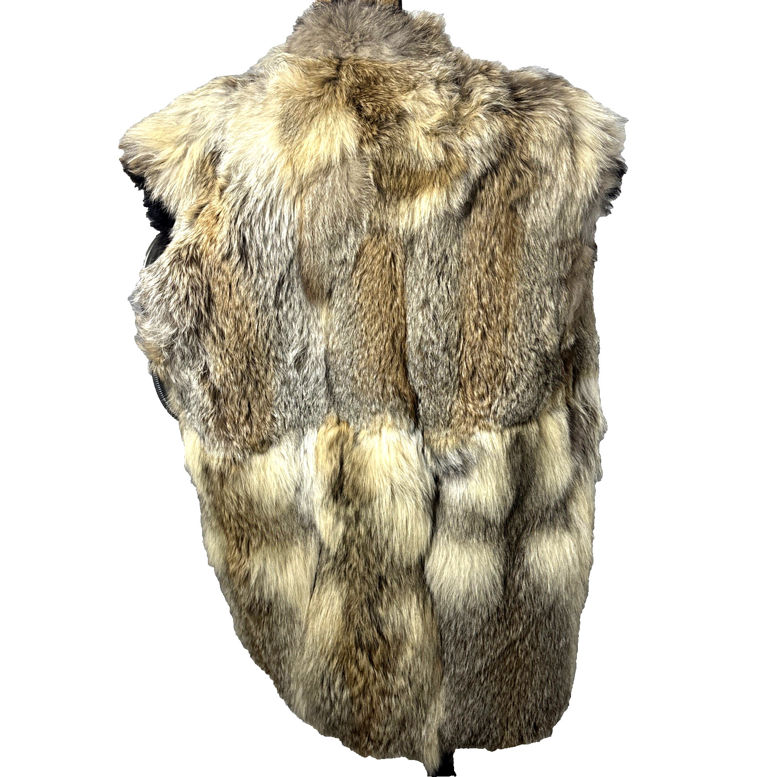 Vintage Women’s XL Real Fox Fur Genuine Suede Leather Reversible Vest