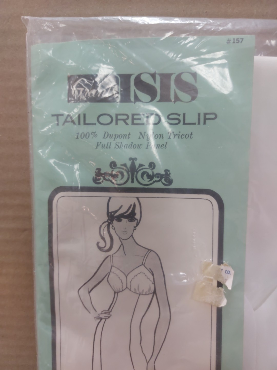 NEW Vtg Grants ISIS White 100% Nylon Slip 40 Average Styled Tailored No Ironing