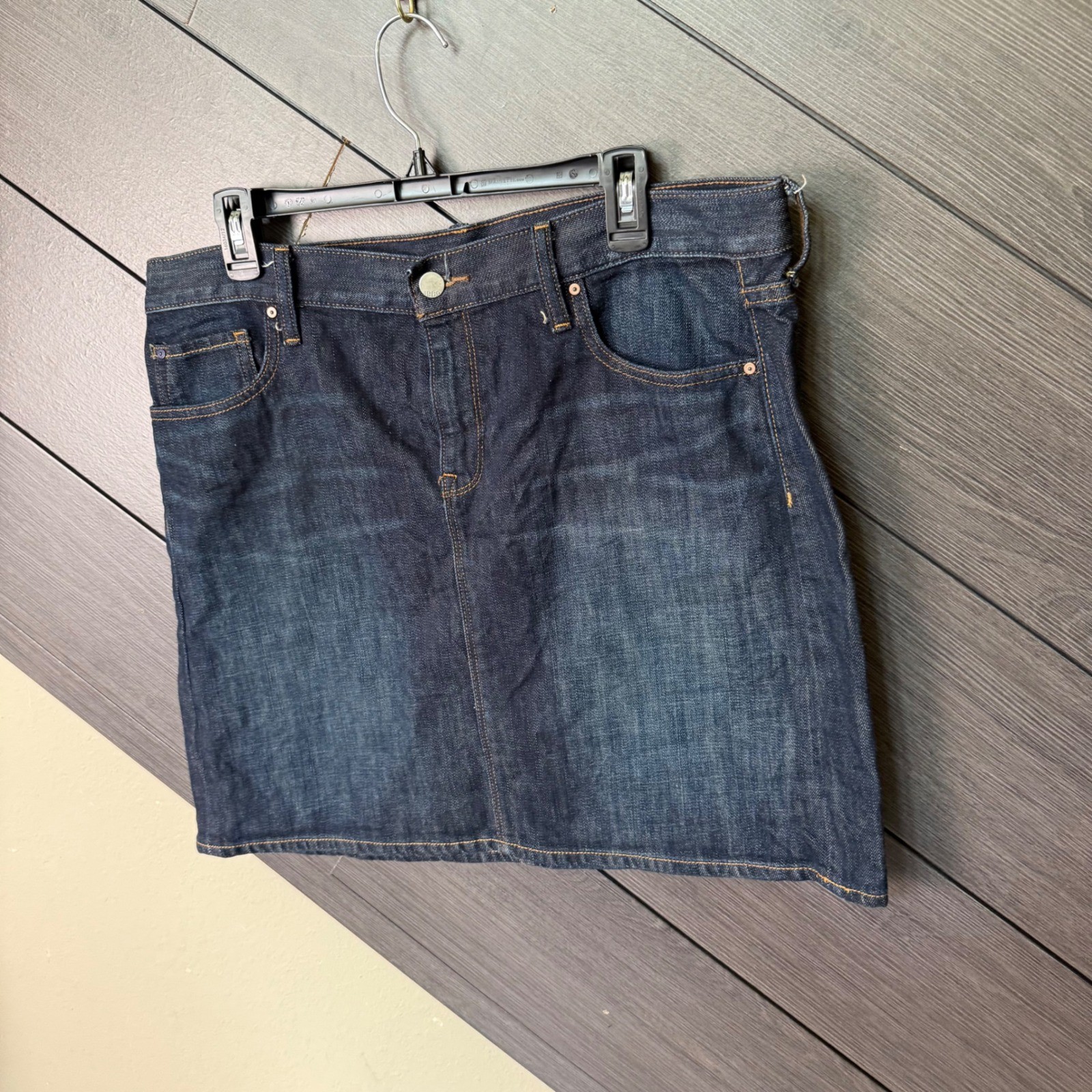 Gap 1969 Women’s Dark Wash Denim Mini Skirt 32 Tall NWOT Cotton Casual Y2K