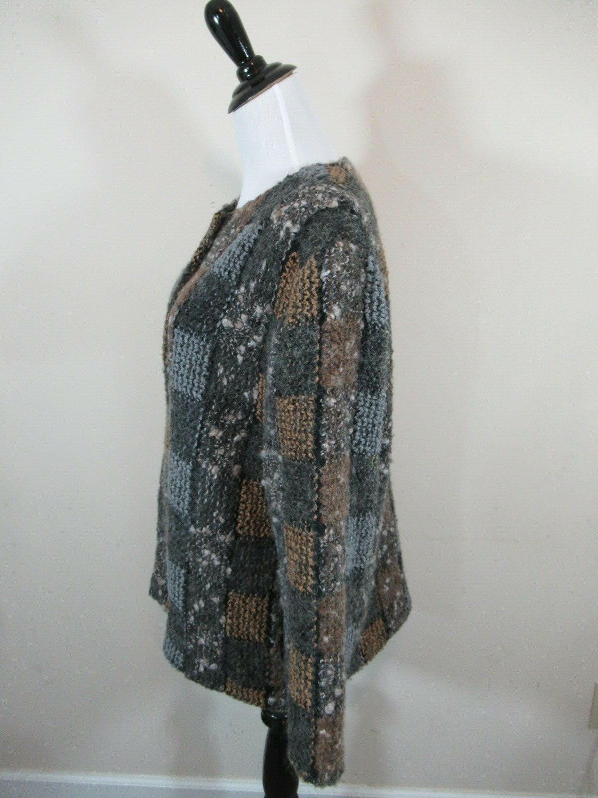 Vintage John Meyer Boucle Mohair Blend Blazer Jacket Checked