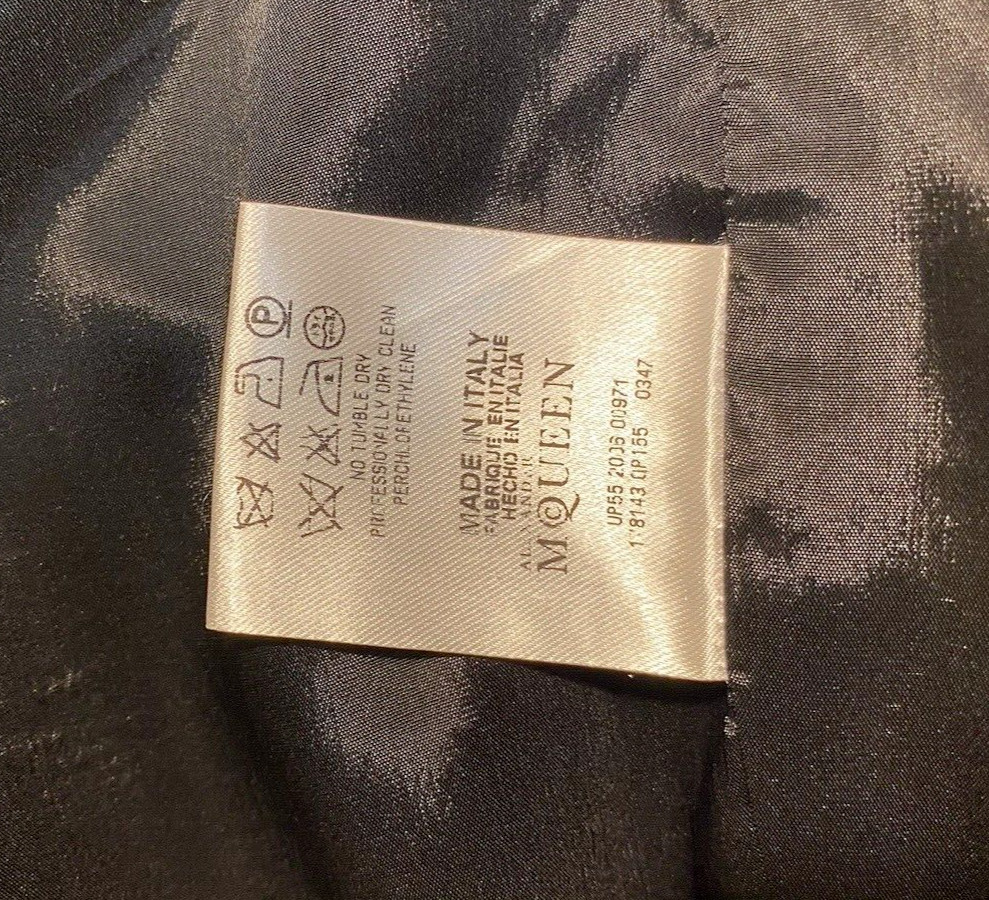 VTG ALEXANDER MCQUEEN 2006 BLACK WIGGLE SKIRT Sz 40