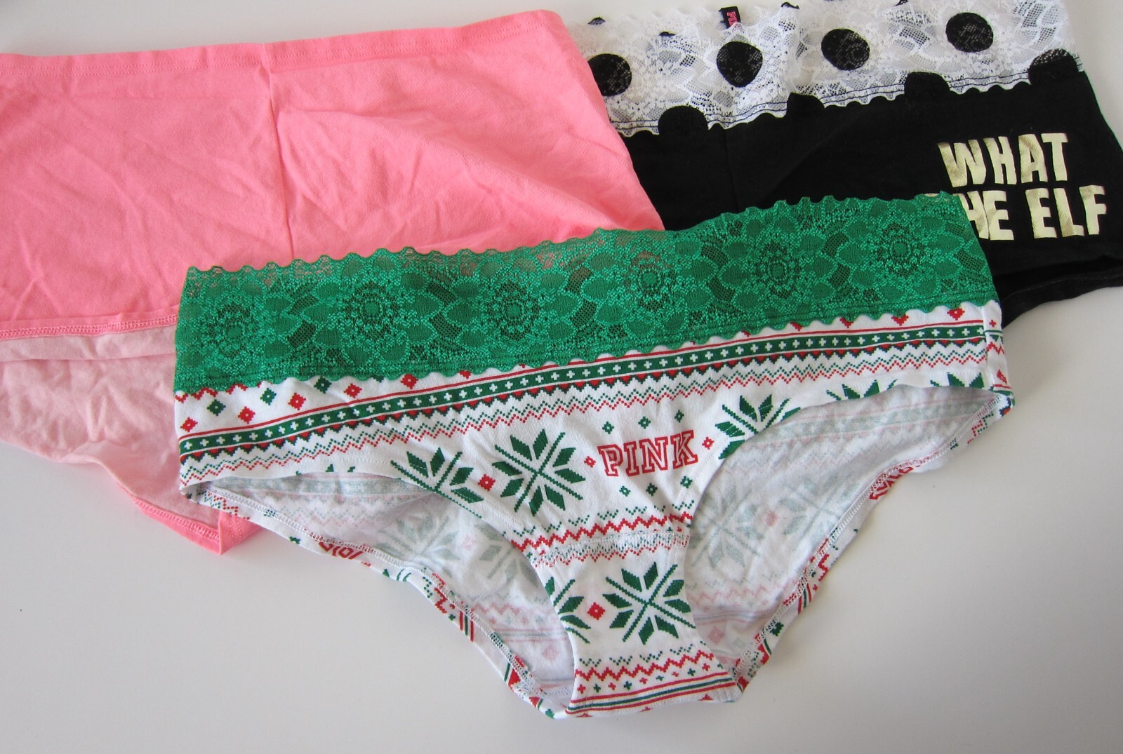 3 VTG Victoria’s Secret – 2014 – Hiphugger Panties Lot XS X-SMALL