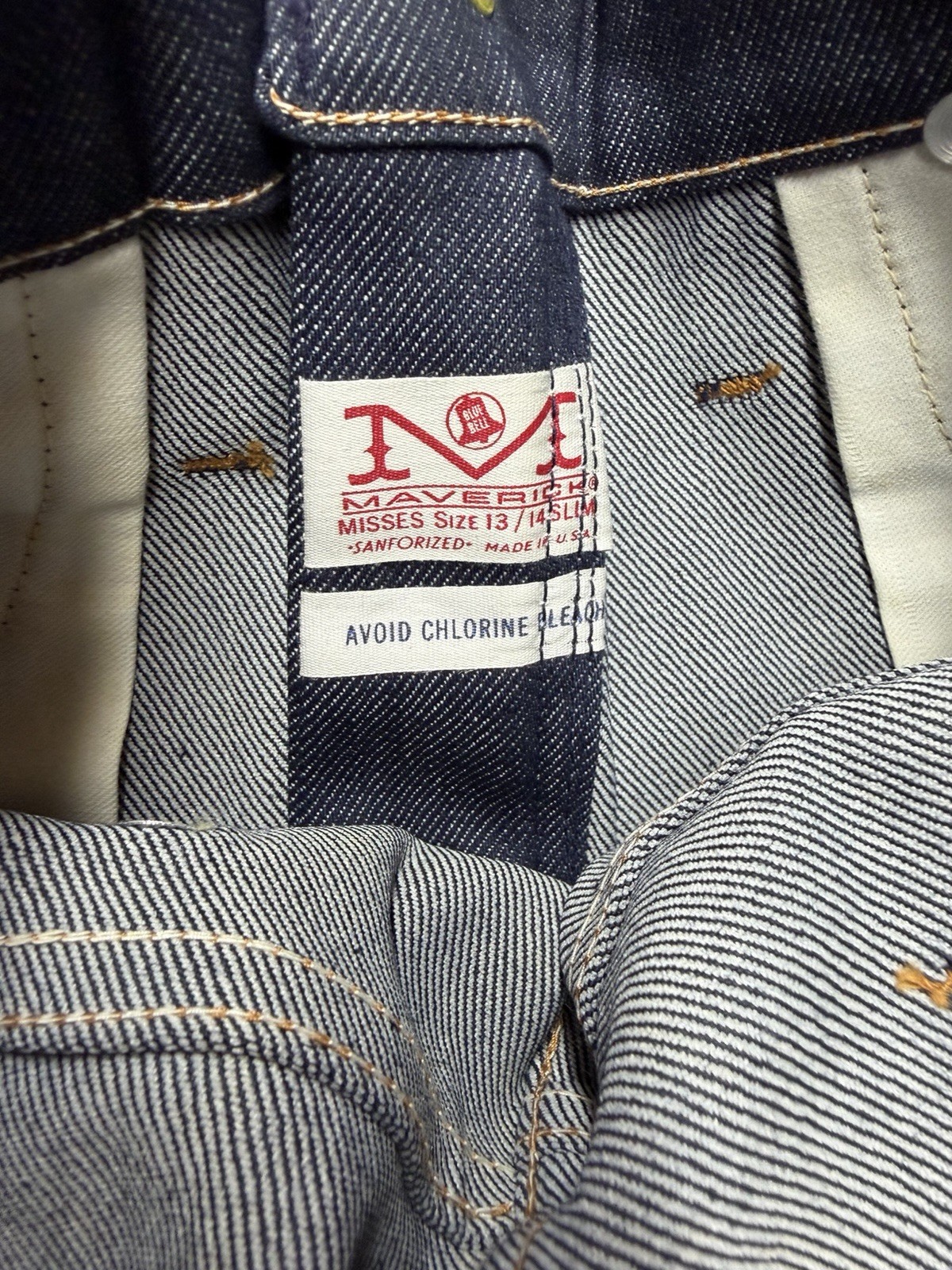 Vtg 70s Maverick Blue Bell Western Stretch Jeans NOS NWT Misses 14 Slim