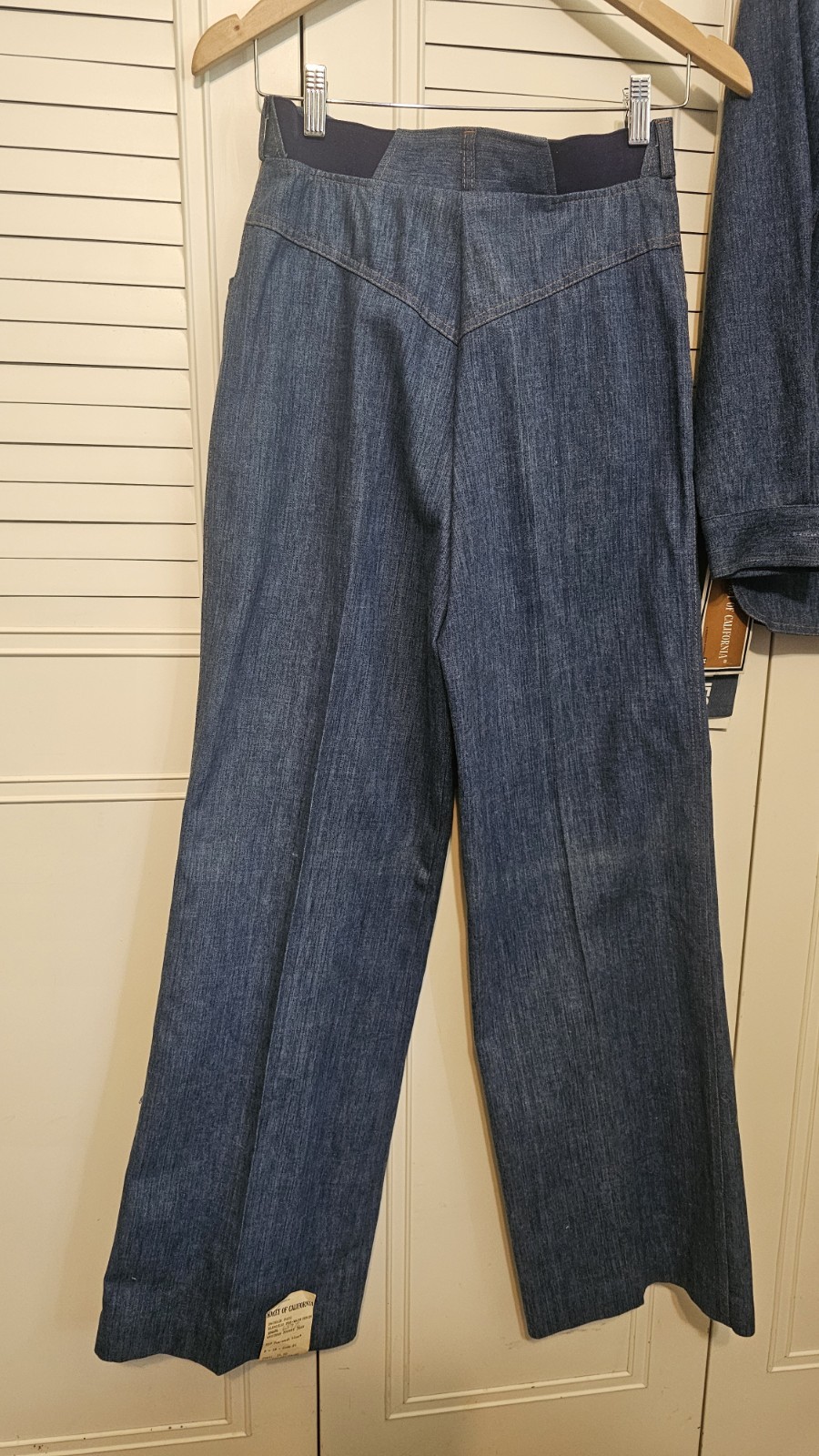 Vtg 70s Koret City Blues Denim Jacket Pants set NWT size 10 Disco Western