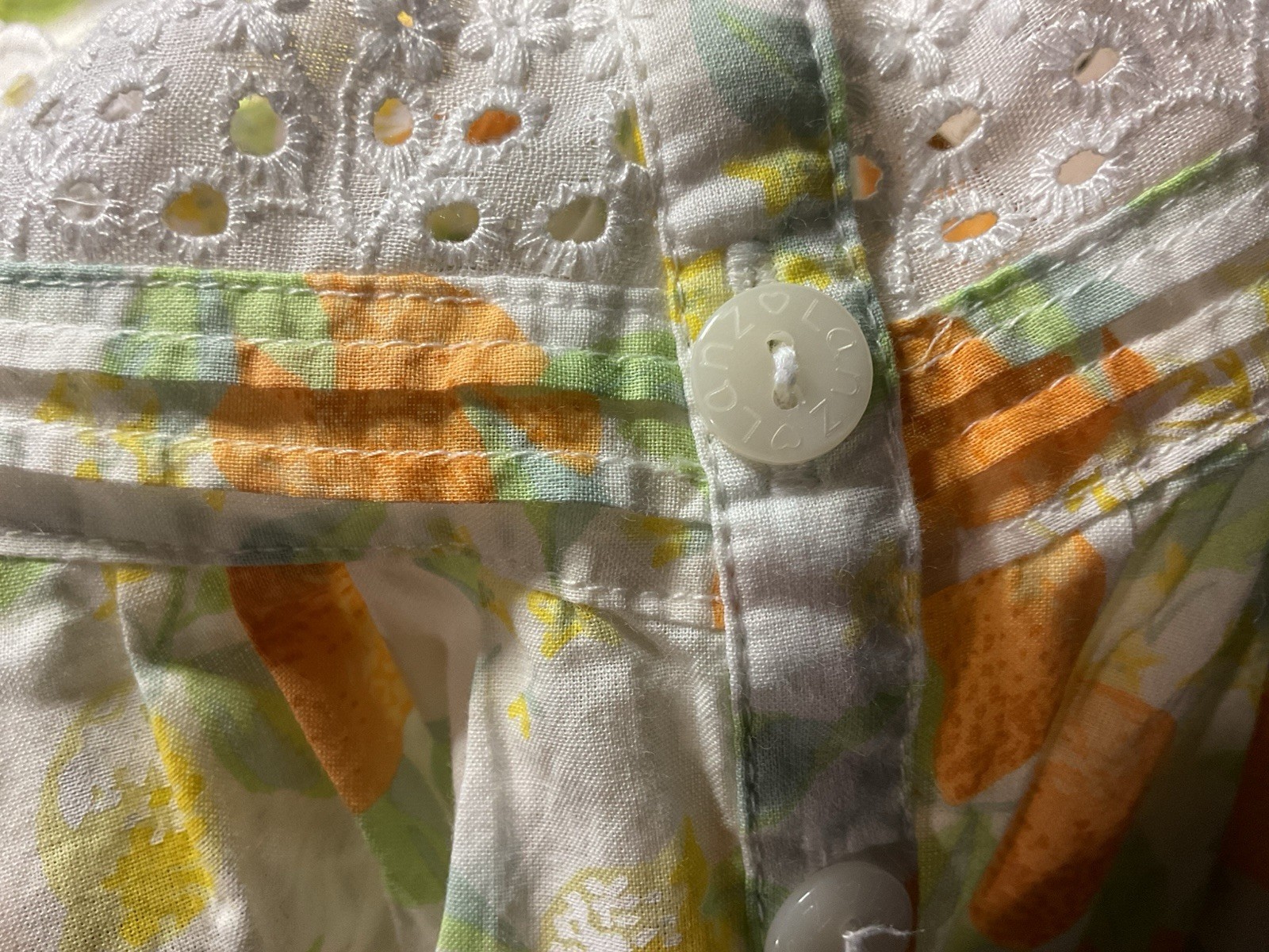 Vintage Plus House Dress / Lana of Salzburg Old Store Stock Cotton Eyelet Fabric