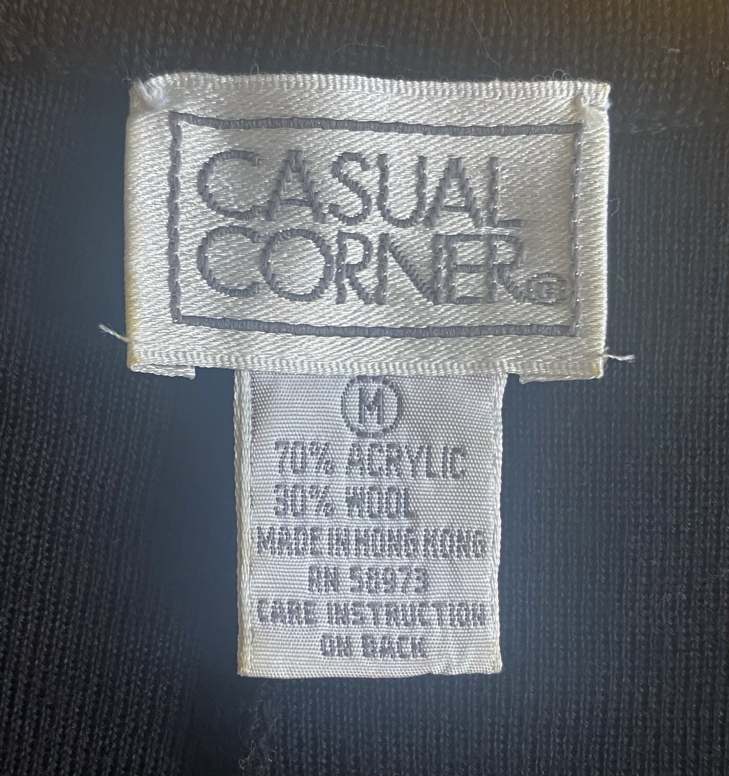 Vintage 90s CASUAL CORNER Beaded Sweater Dress *Medium* Wool Blend Embellished