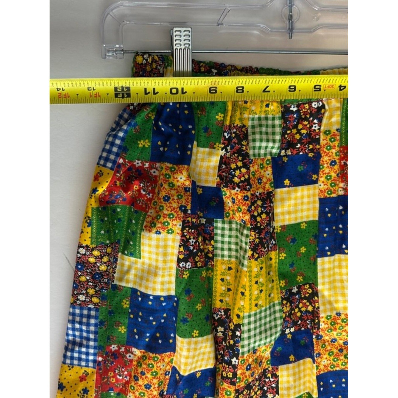 Handmade Patchwork Maxi Skirt Elastic Waist Cottagecore Prairie Small Folk Quilt