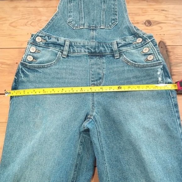 Happily Grey Flare Denim Bib Overalls Light Wash Sz 26 Cowgirl 70s Retro