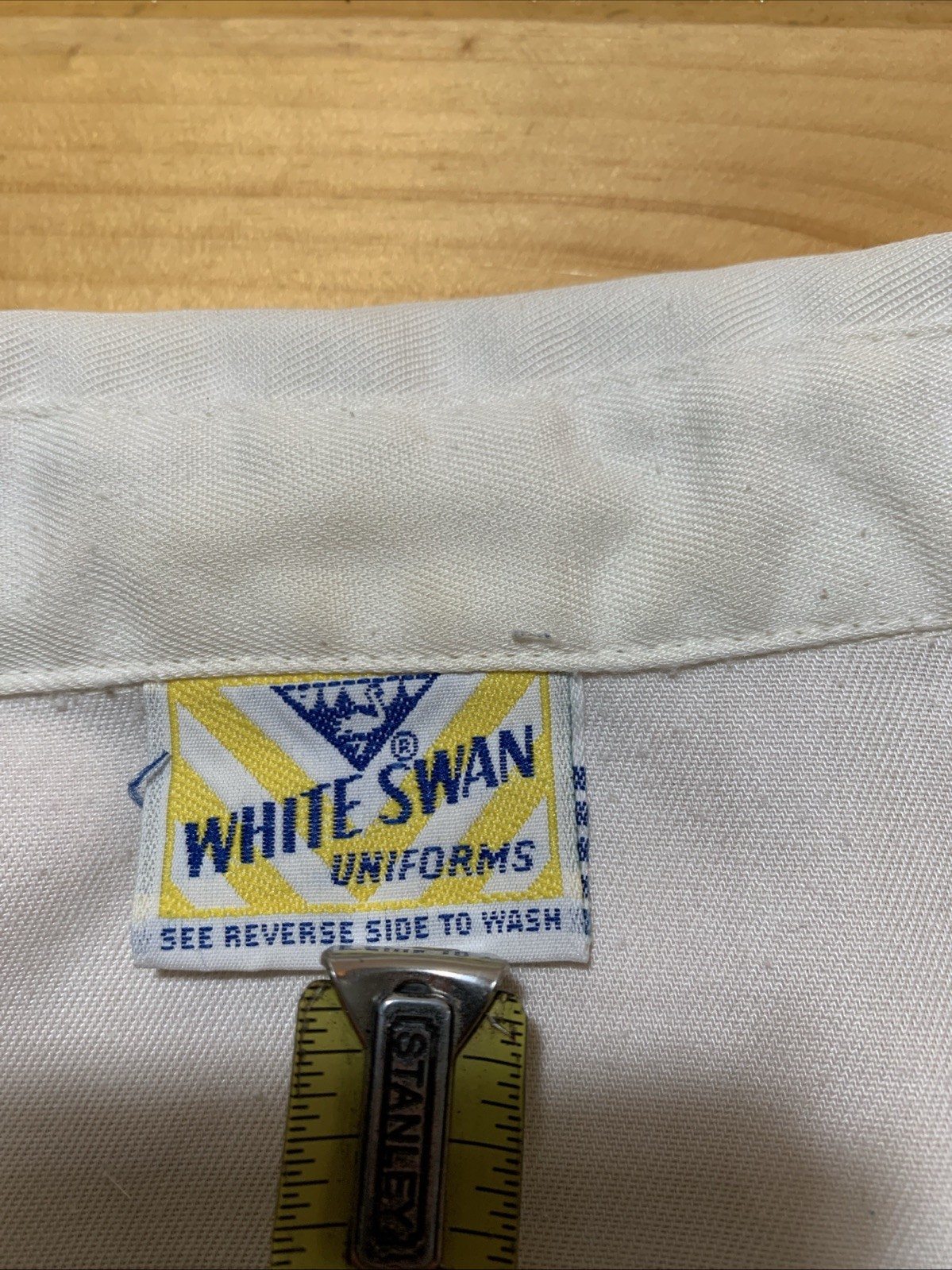 Women’s Vintage 1960s Nurse Shirt waisted White Swan Uniform Dress Halloween