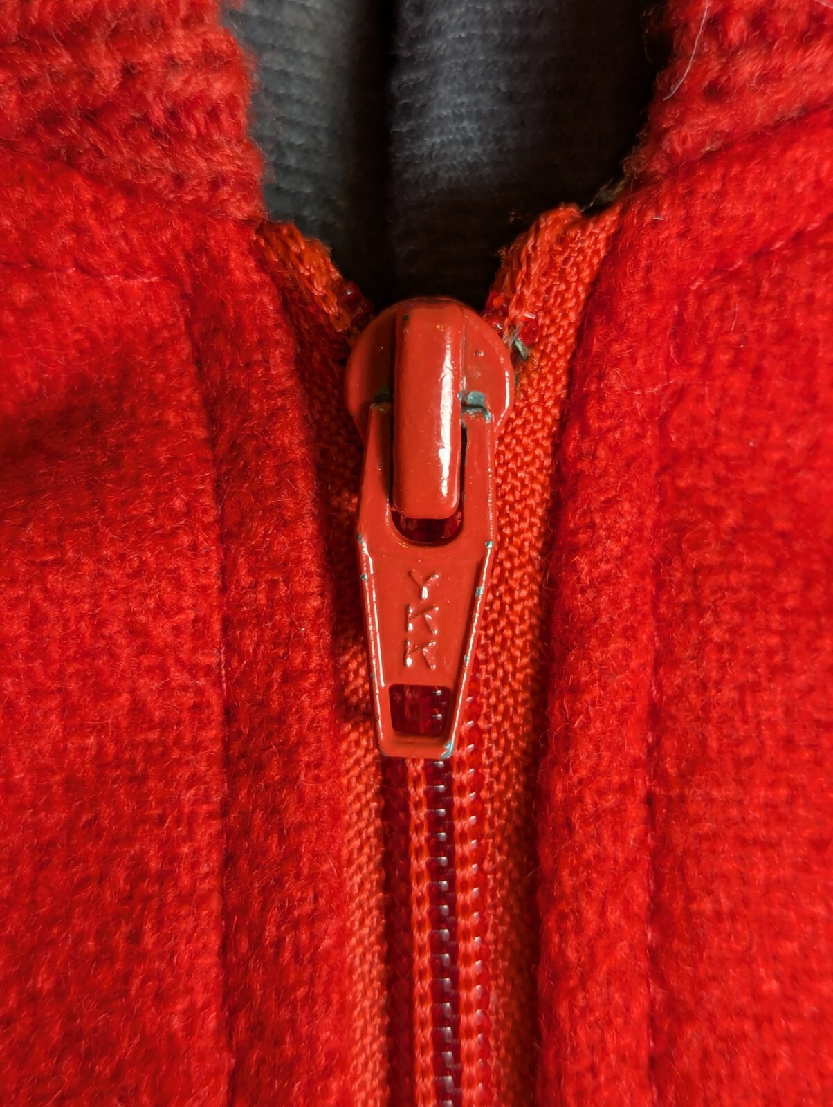Vintage Wool Pea Coat Blue w/ Red Lining & Scarf Sz M Made In USA Preppy