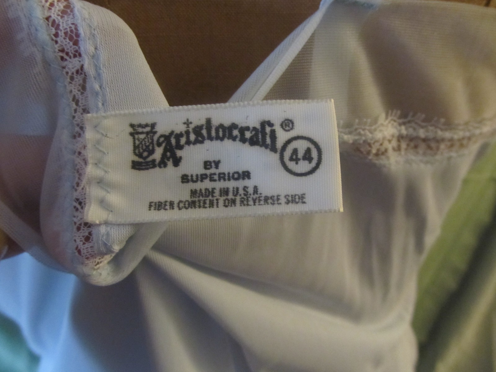 Vintage 50’s blue & lace Nylon Aristrocraft dress slip classic pin-up bombshell