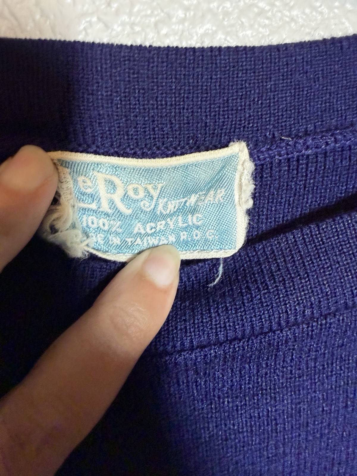 VTG LEROY KNITWEAR NAUTICAL SWEATER SAILBOAT ANCHOR ACRYLIC Sailor SMALL MEDIUM