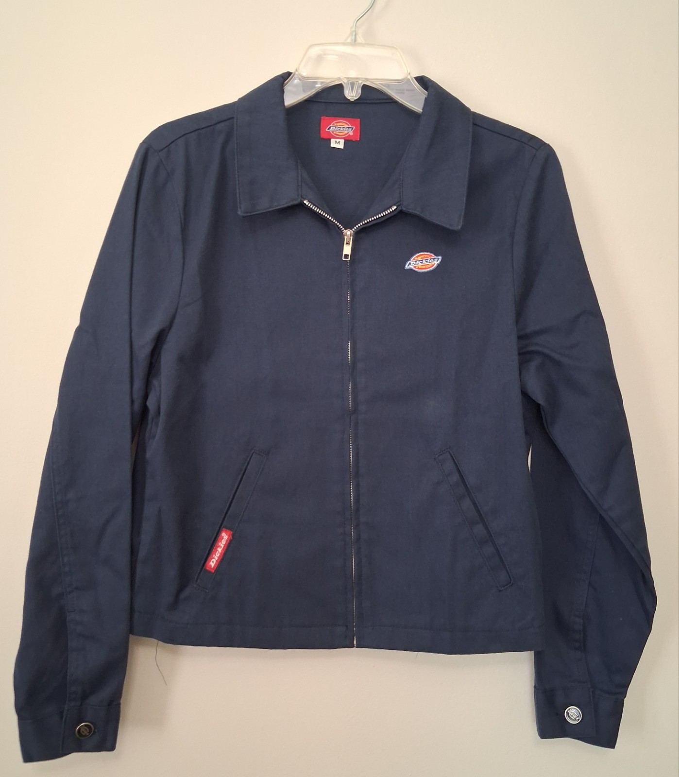 Vintage Dickies Girl Eisenhower Jacket M Navy Blue Made in USA Y2K Workwear Ike
